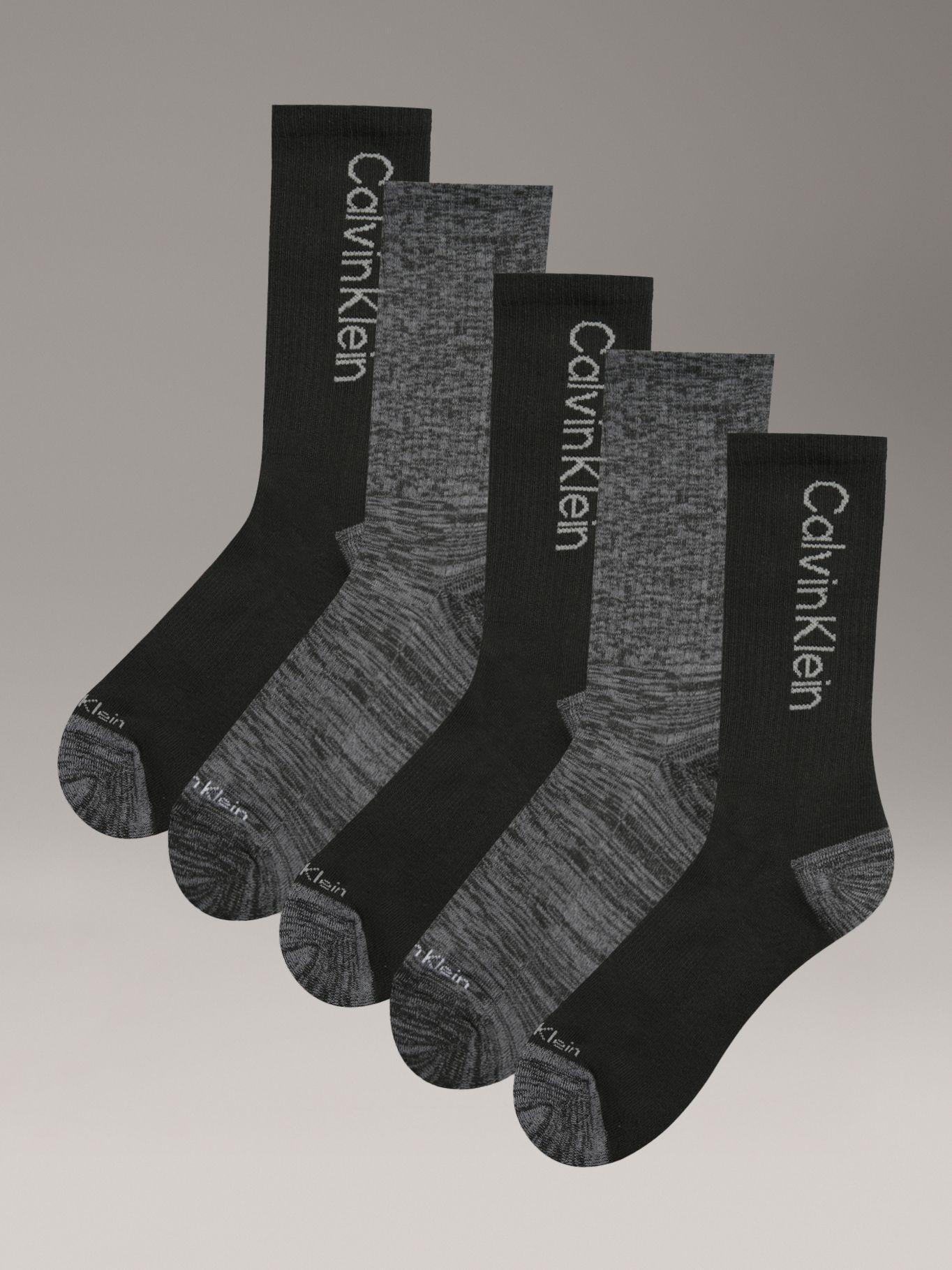 Pack 5 Calcetin Cushion Crew Negro Calvin Klein-0