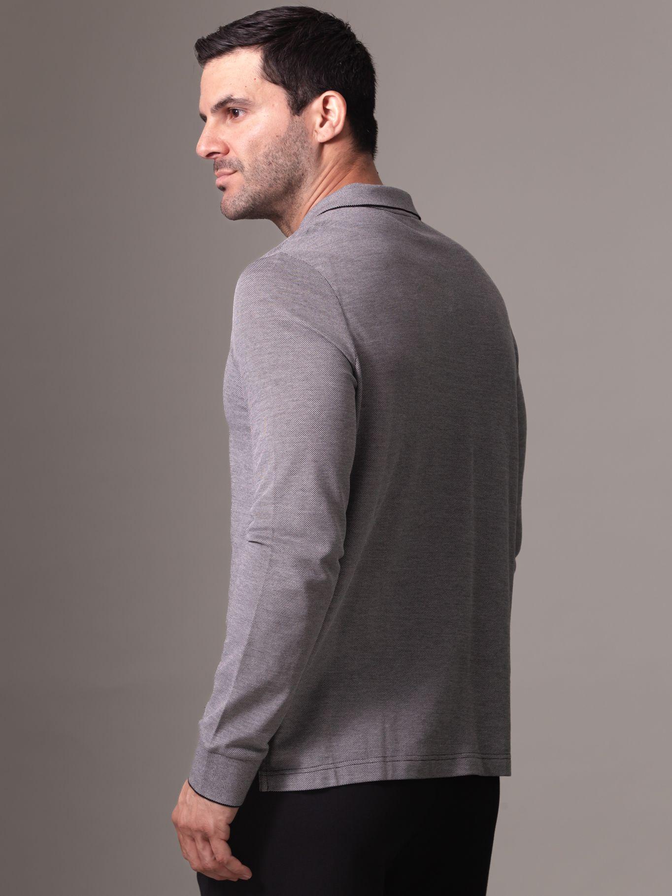 Polo Two Tone Oxford Gris Calvin Klein-3