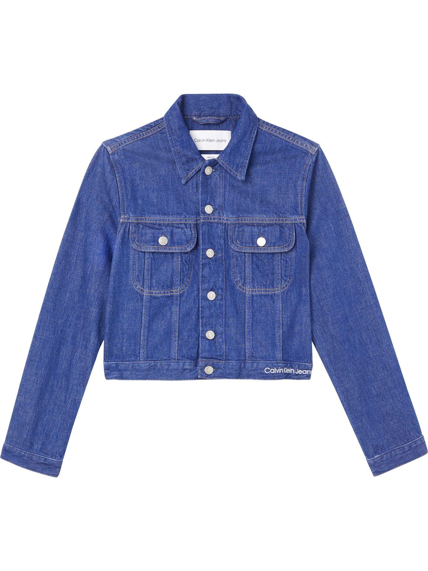 Chaqueta denim cropped Azul Calvin Klein-4