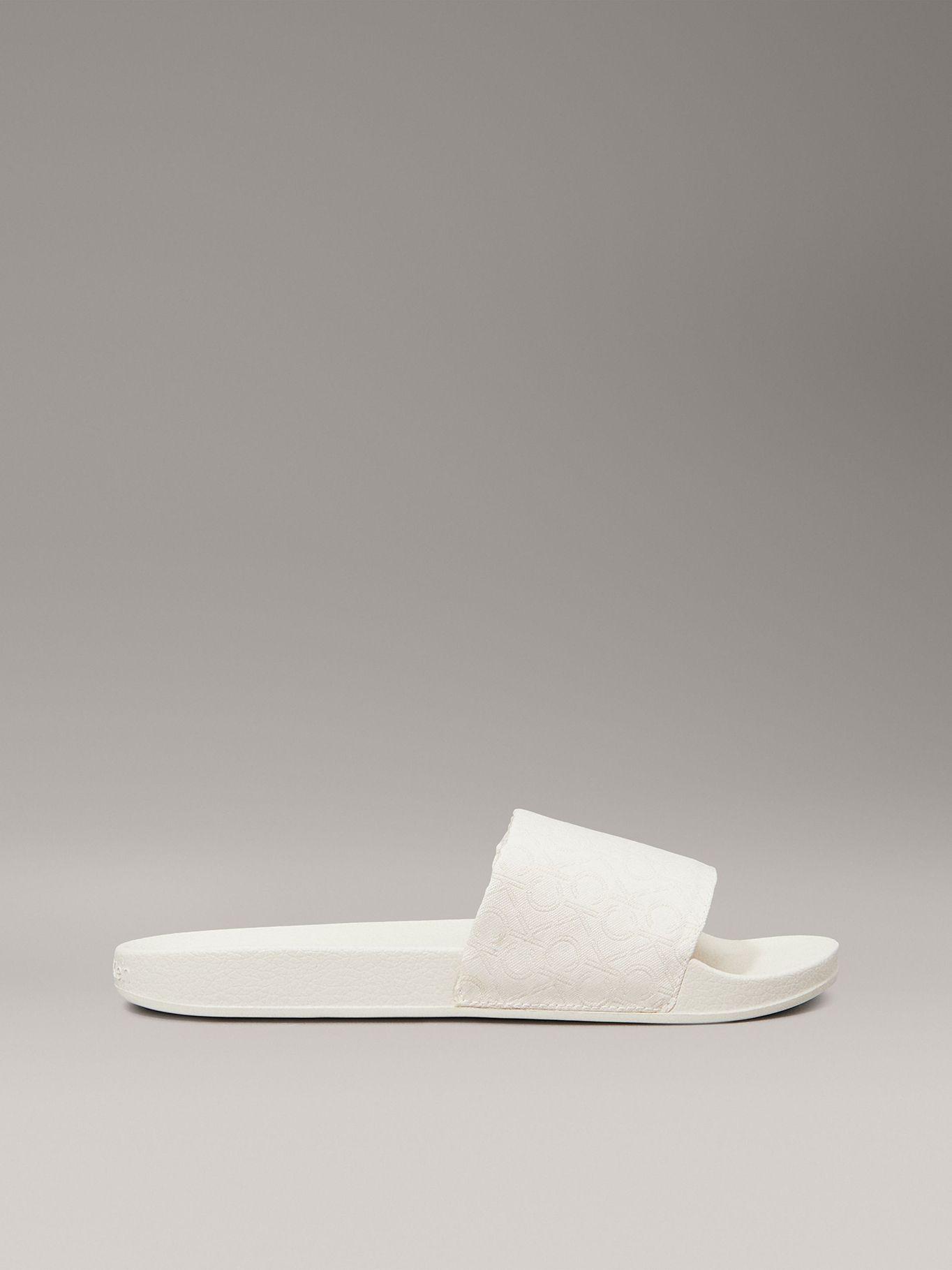 Sandalias de Jacquard con Logo Beige Calvin Klein-4