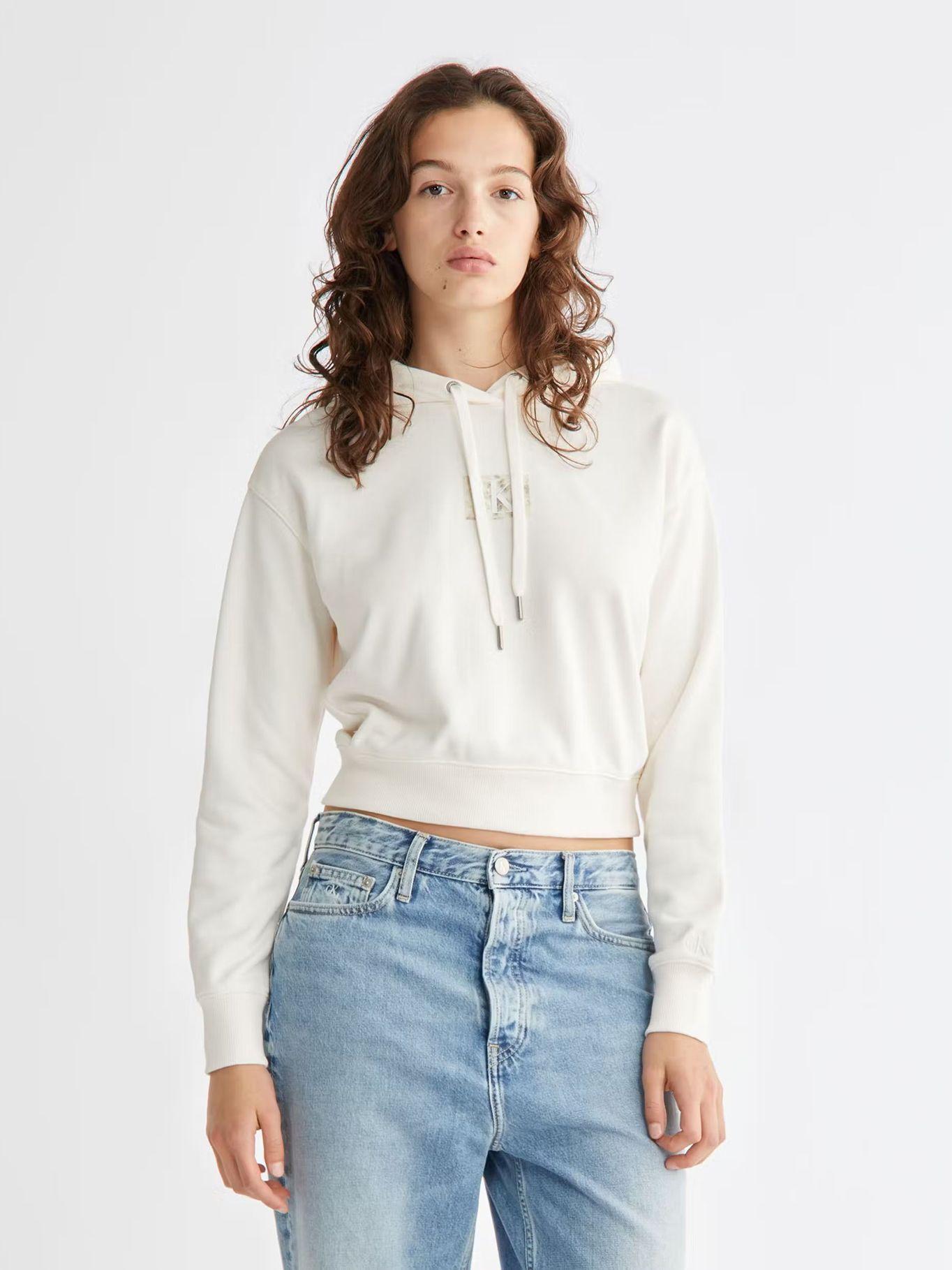 Sudadera con Capucha Blanco Calvin Klein-0