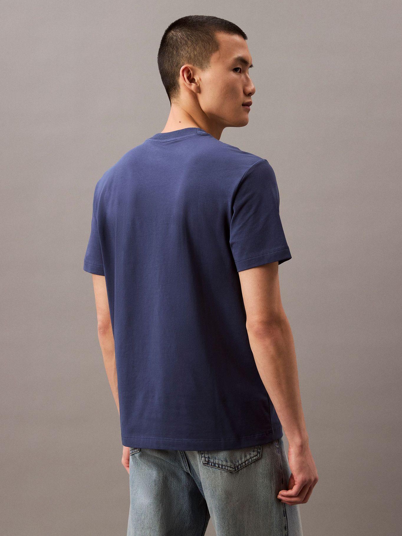 Polera Regular con Logotipo Azul Calvin Klein-2