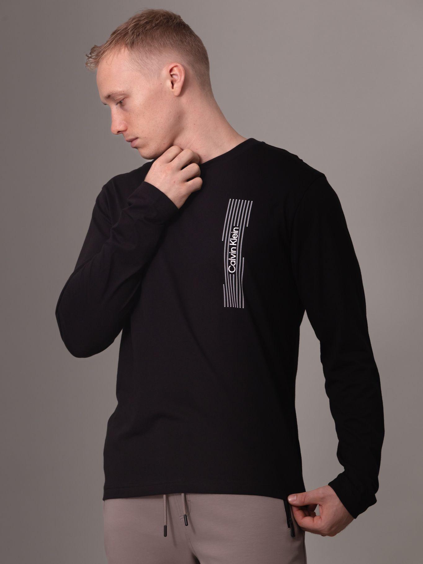 Polera LS Horizontal Logo Negro Calvin Klein-0