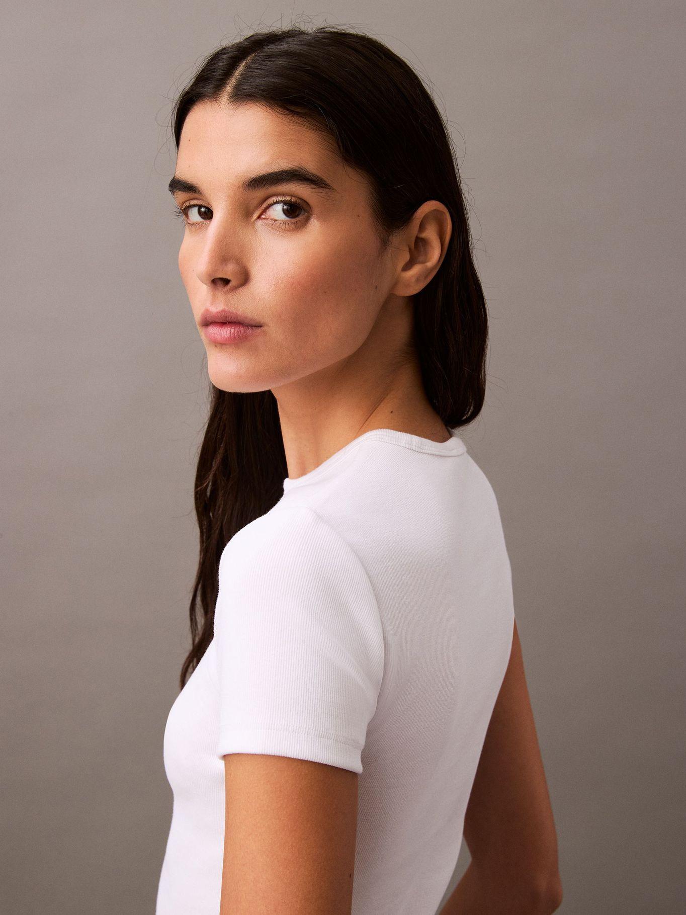 Polera Contour Rib Blanco Calvin Klein-4