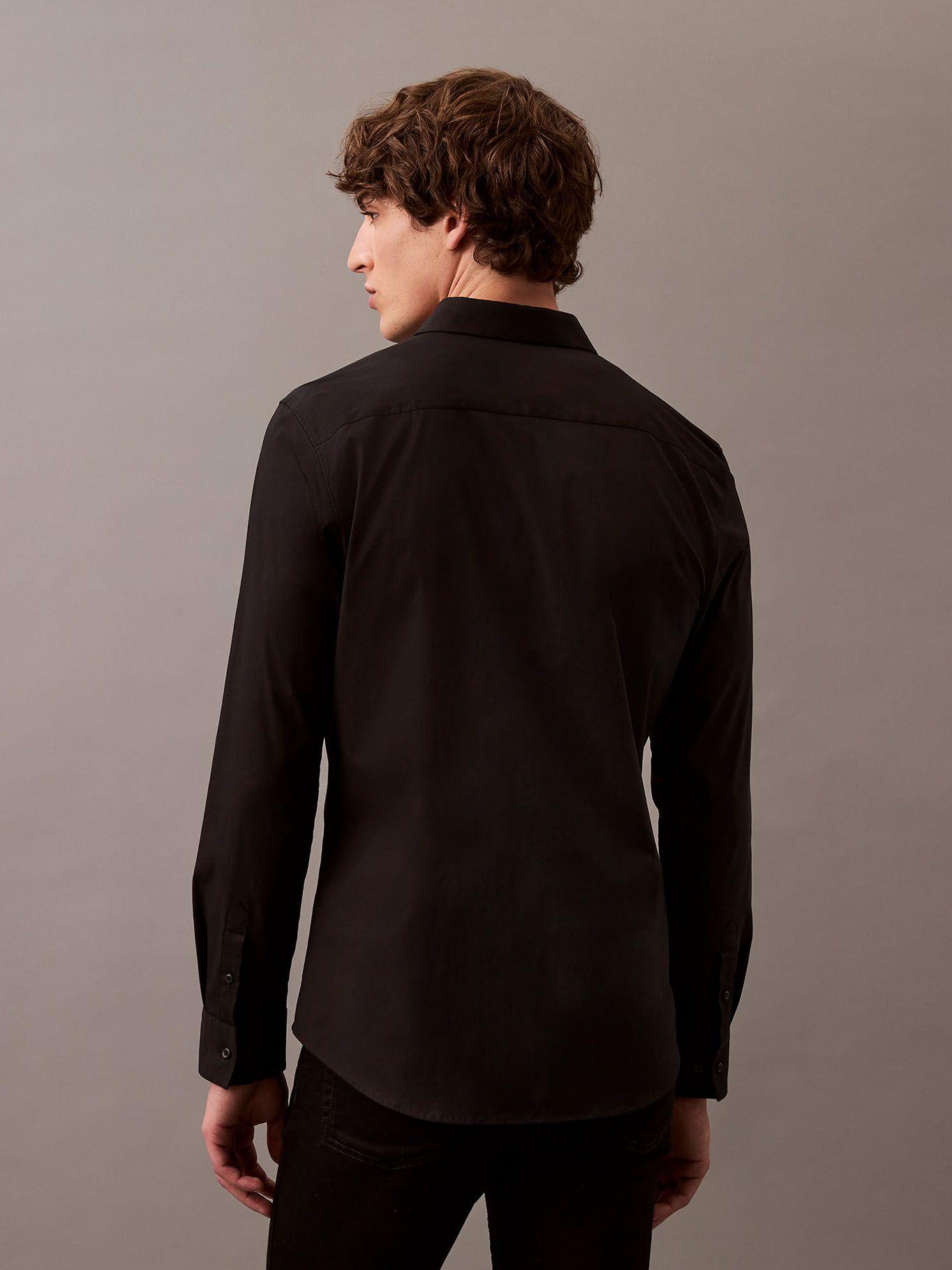 Camisa Slim Fit Elástica Negro Calvin Klein-2