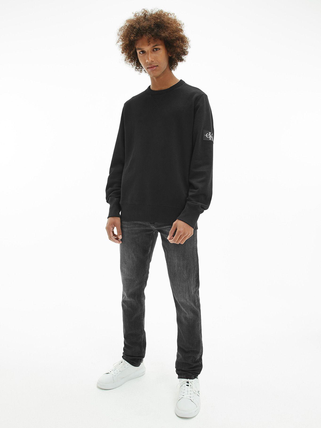 Polerón LS Monogram Negro Calvin Klein-1