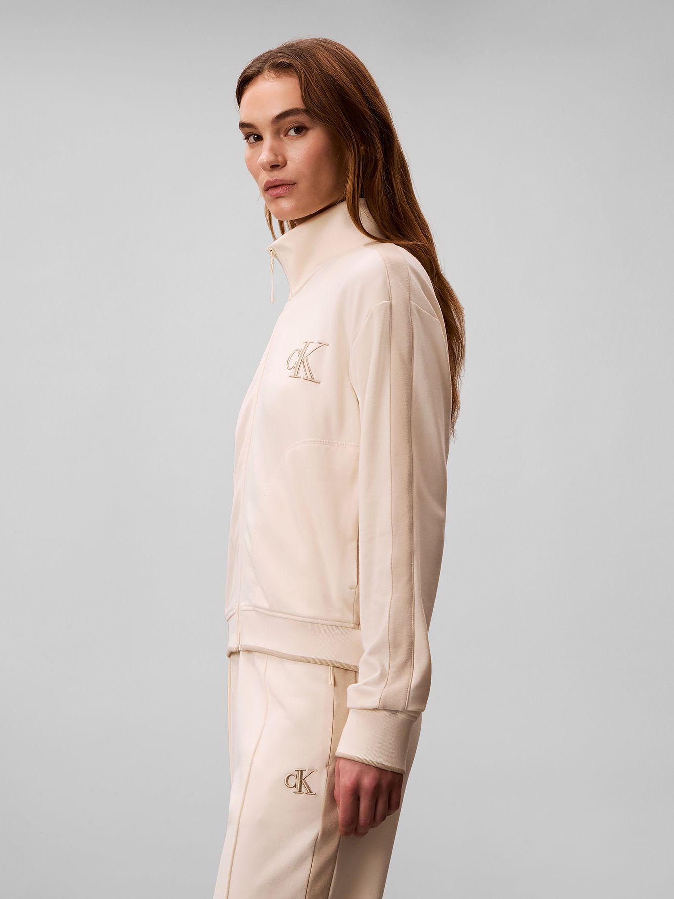 Chaqueta Stretch Terry Beige Calvin Klein-3