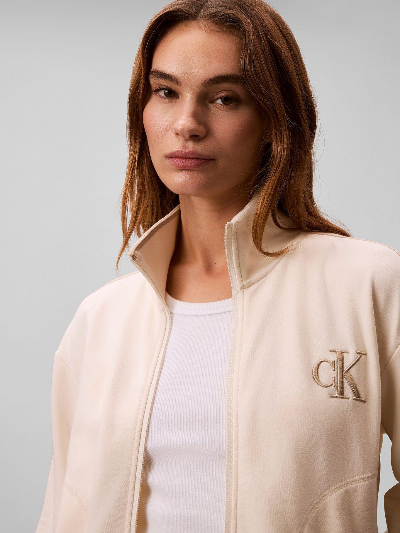 Chaqueta Stretch Terry Beige Calvin Klein-4