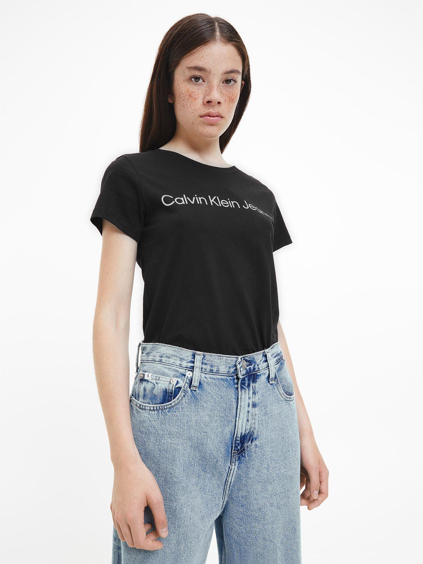 Pack 2 Poleras Institutional Logo Negro/Blanco Calvin Klein-4