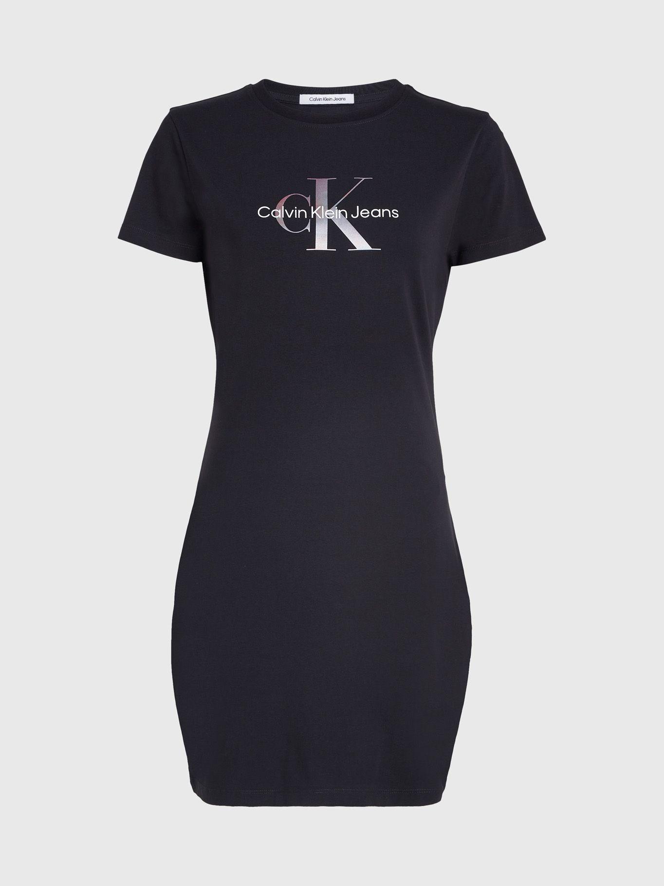 Vestido Diffused Monologo Negro Calvin Klein-4