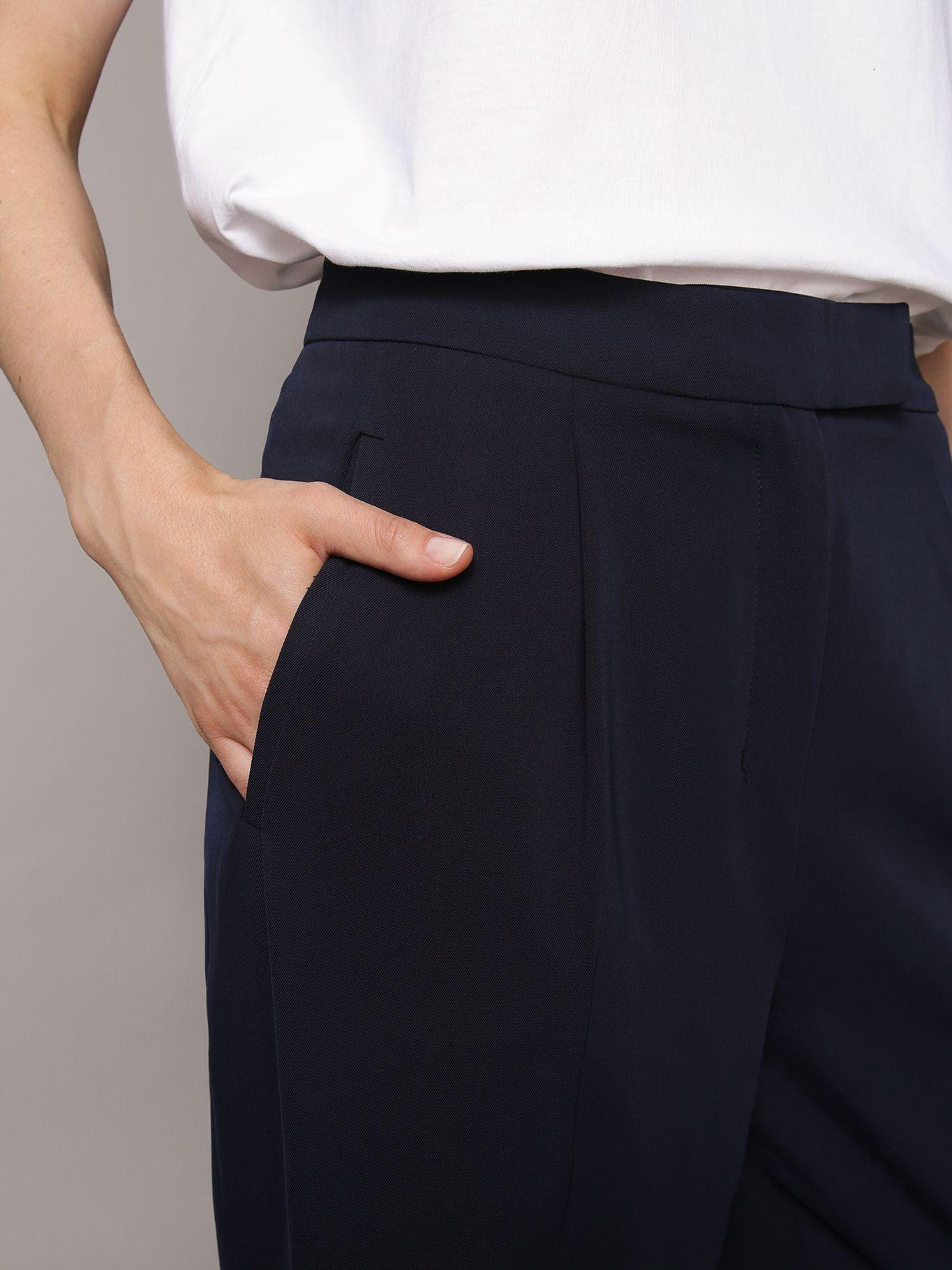 Pantalón Recto De Sarga Tailored Azul Calvin Klein-3