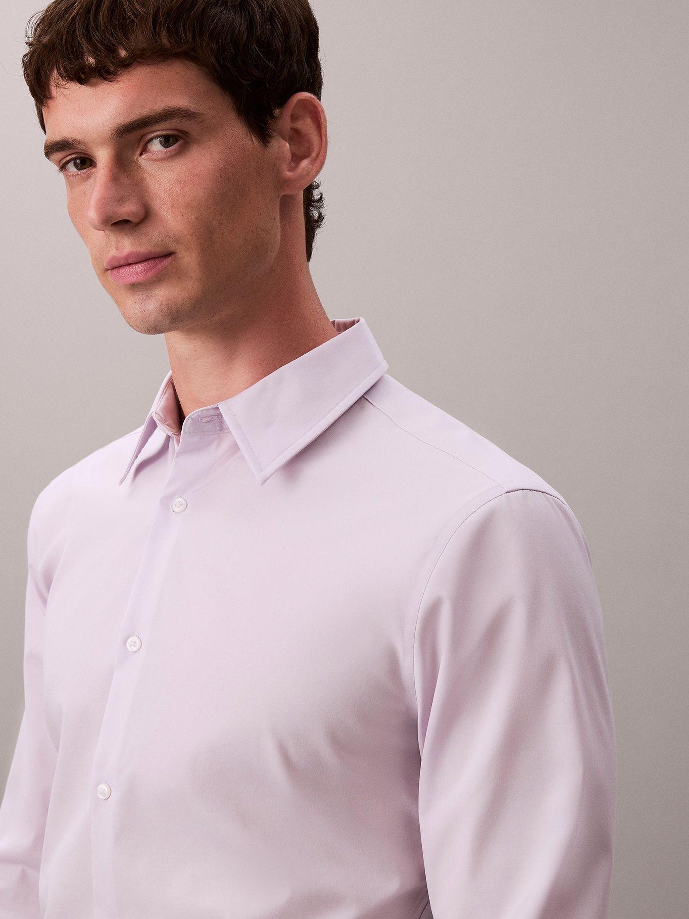 Camisa Slim Stretch- Algodón Supima Blanco Calvin Klein-3