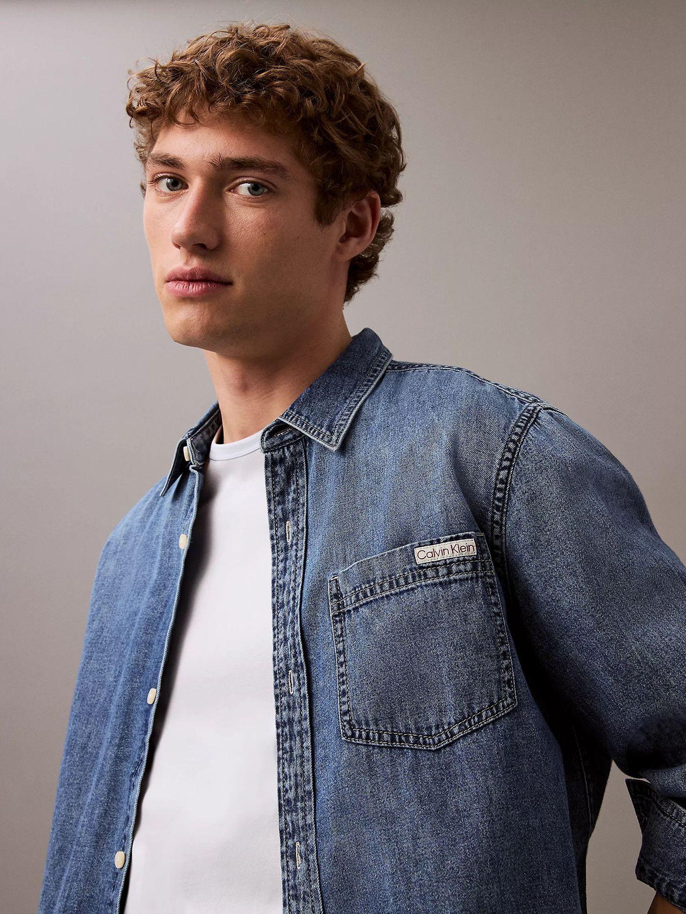 Polera de Punto Global Hero Celeste Calvin Klein-5