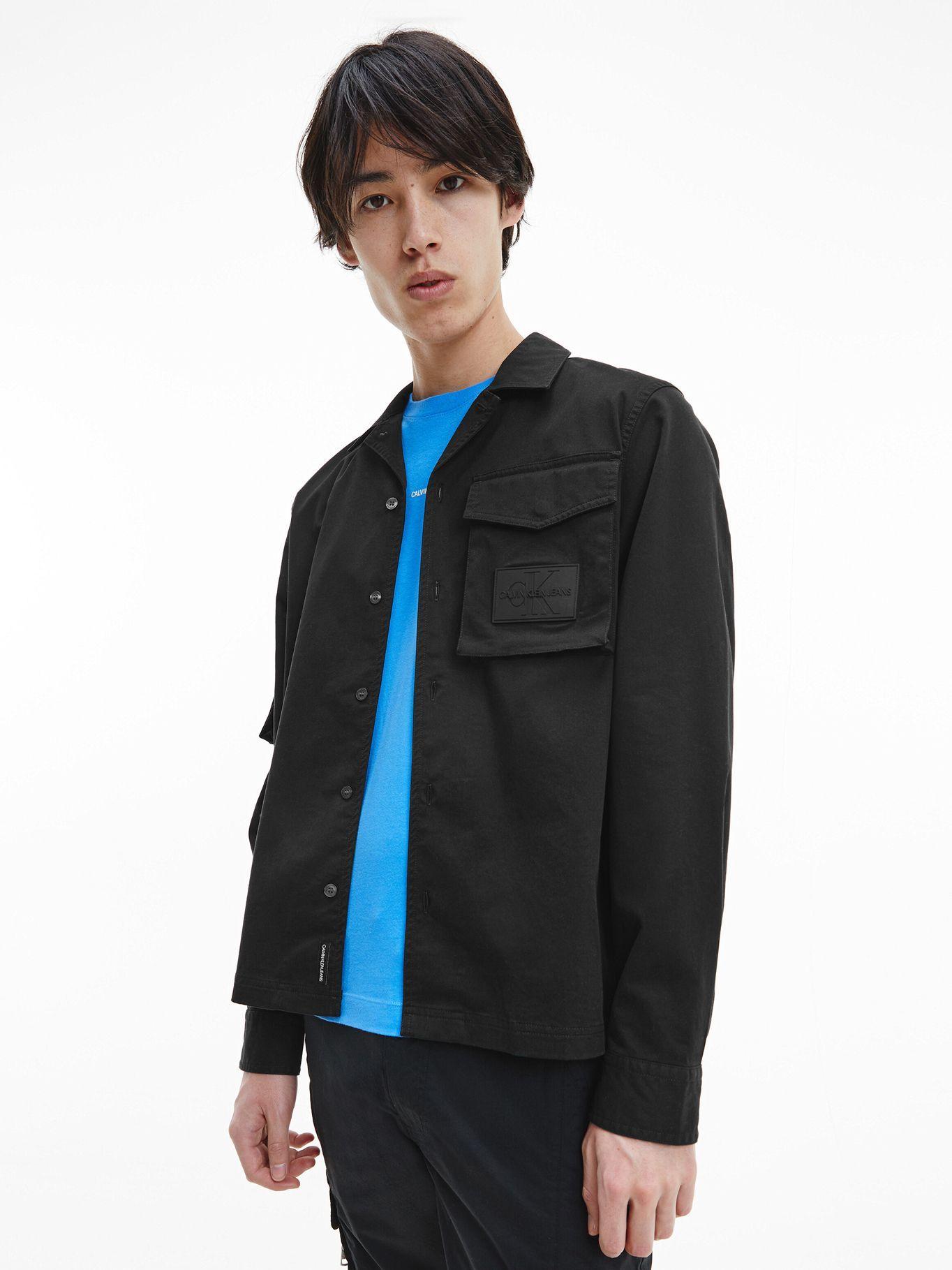Camisa Utility Overshirt Negro Calvin Klein Hombre-3