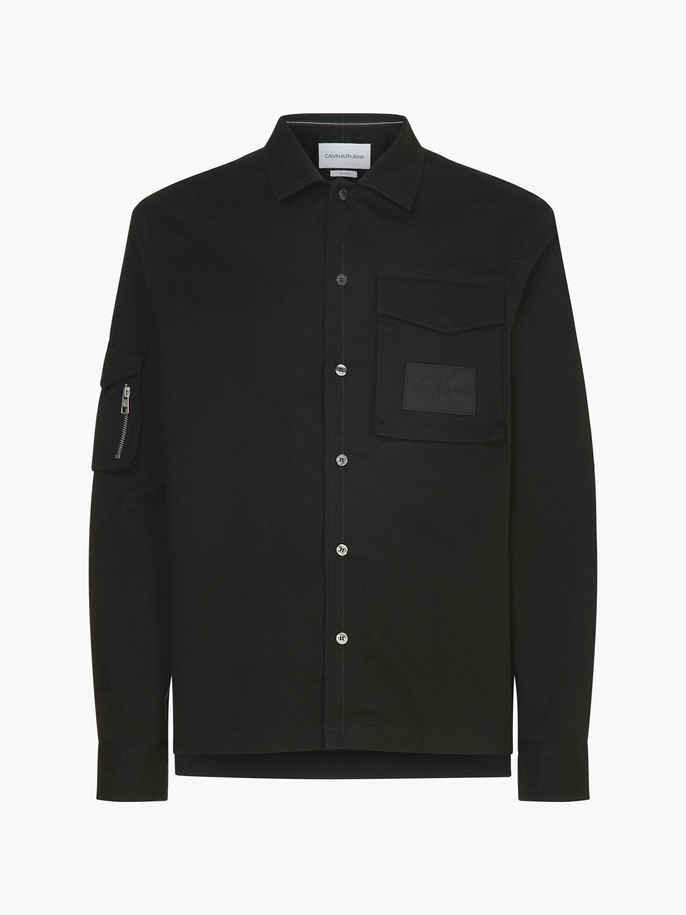 Camisa Utility Overshirt Negro Calvin Klein Hombre-4