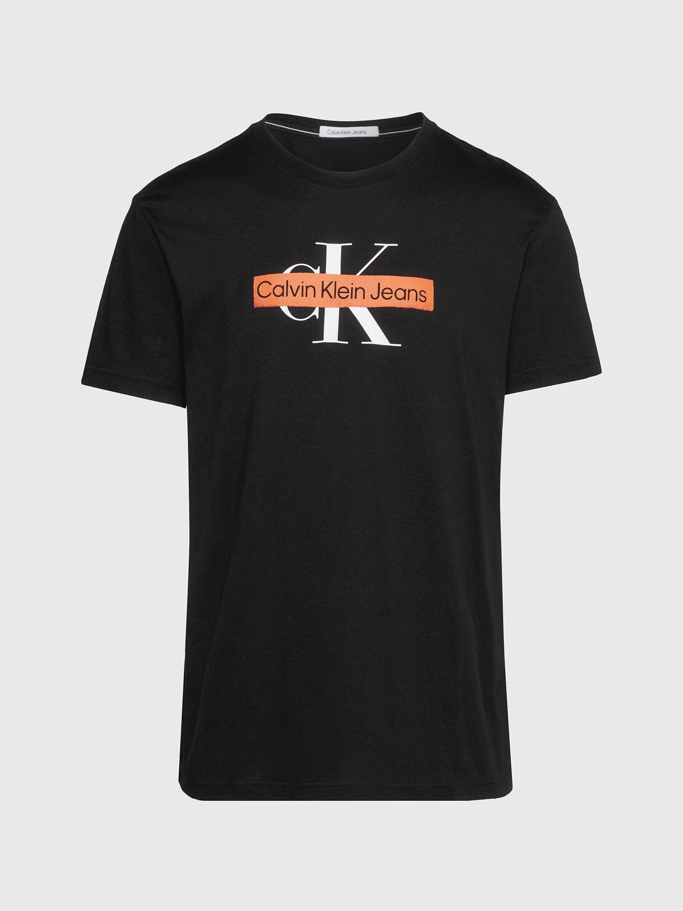 Polera Monologo Stencil Negro Calvin Klein-4