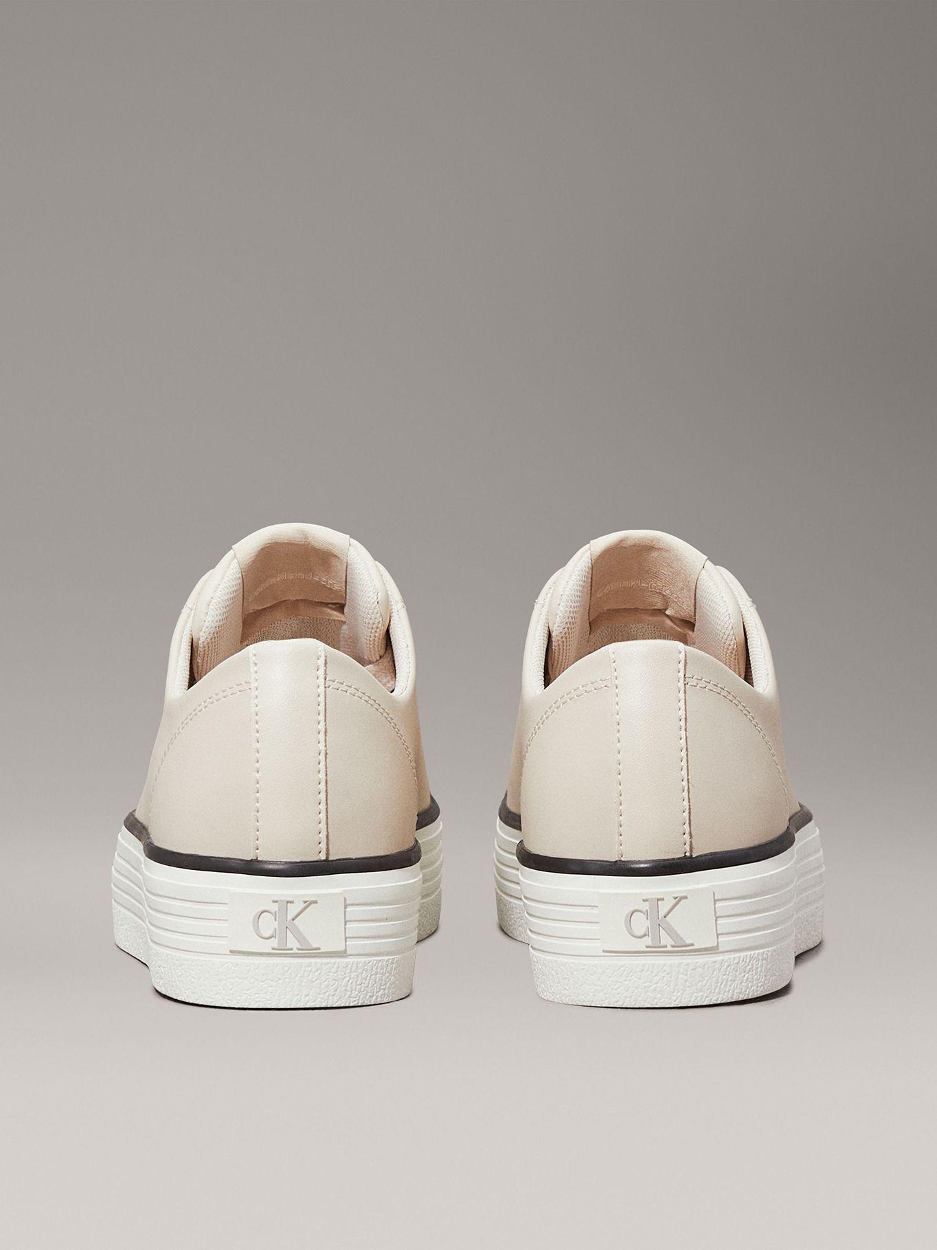 Zapatillas de plataforma de cuero Beige Calvin Klein-1