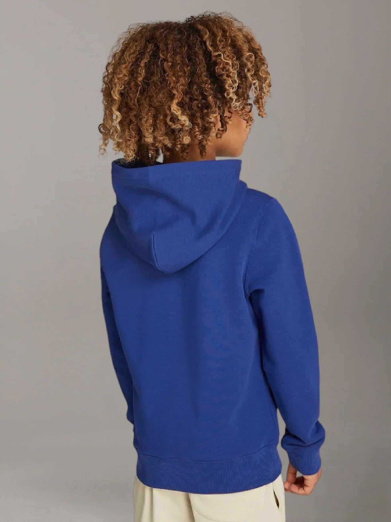Poleron con Gorro Niño Small Monogram Azul Calvin Klein-1