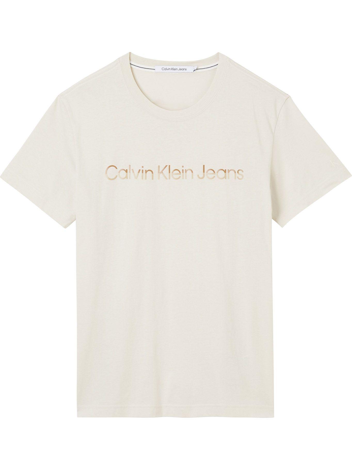 Polera Mixed Institutional Beige Calvin Klein-0