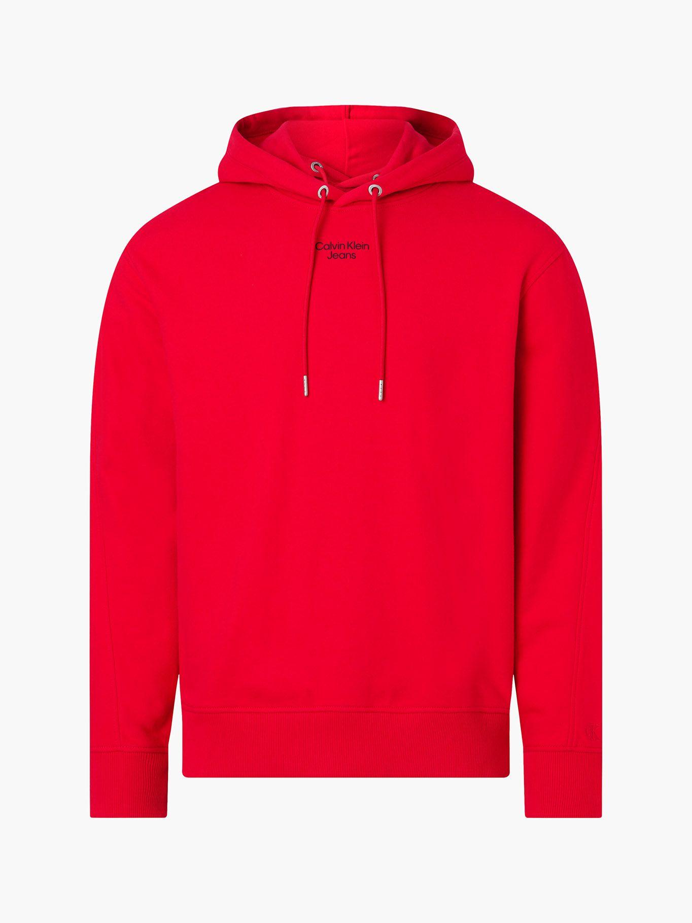 Hoodie Stacked Logo Rojo Calvin Klein-4