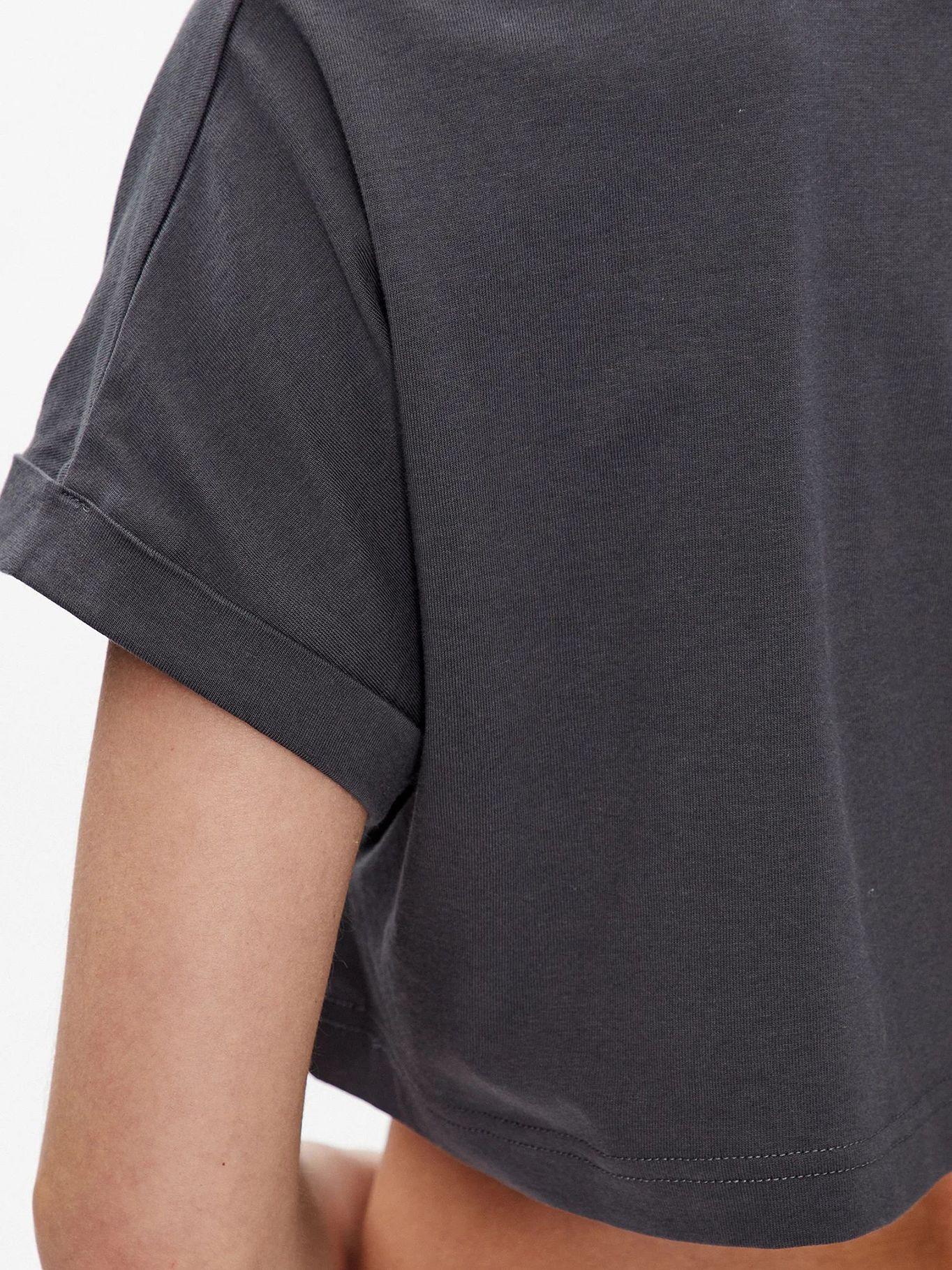 Camiseta con cuello redondo logo Negro Calvin Klein-4