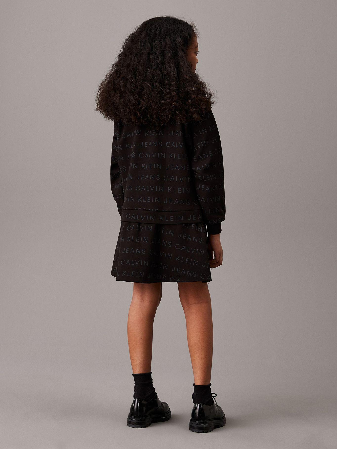 Vestido Niña Logo Fleece Negro Calvin Klein-1