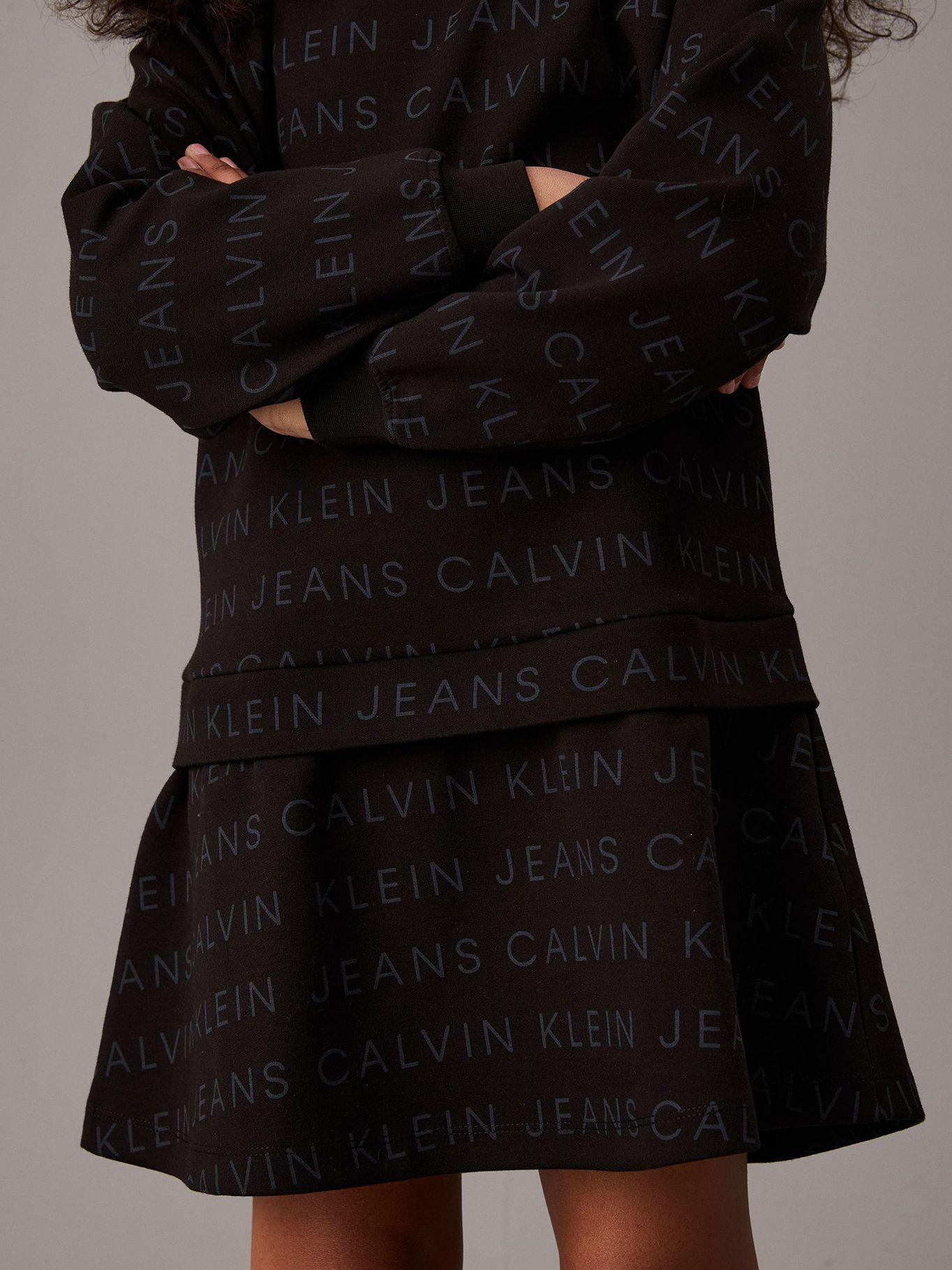 Vestido Niña Logo Fleece Negro Calvin Klein-2