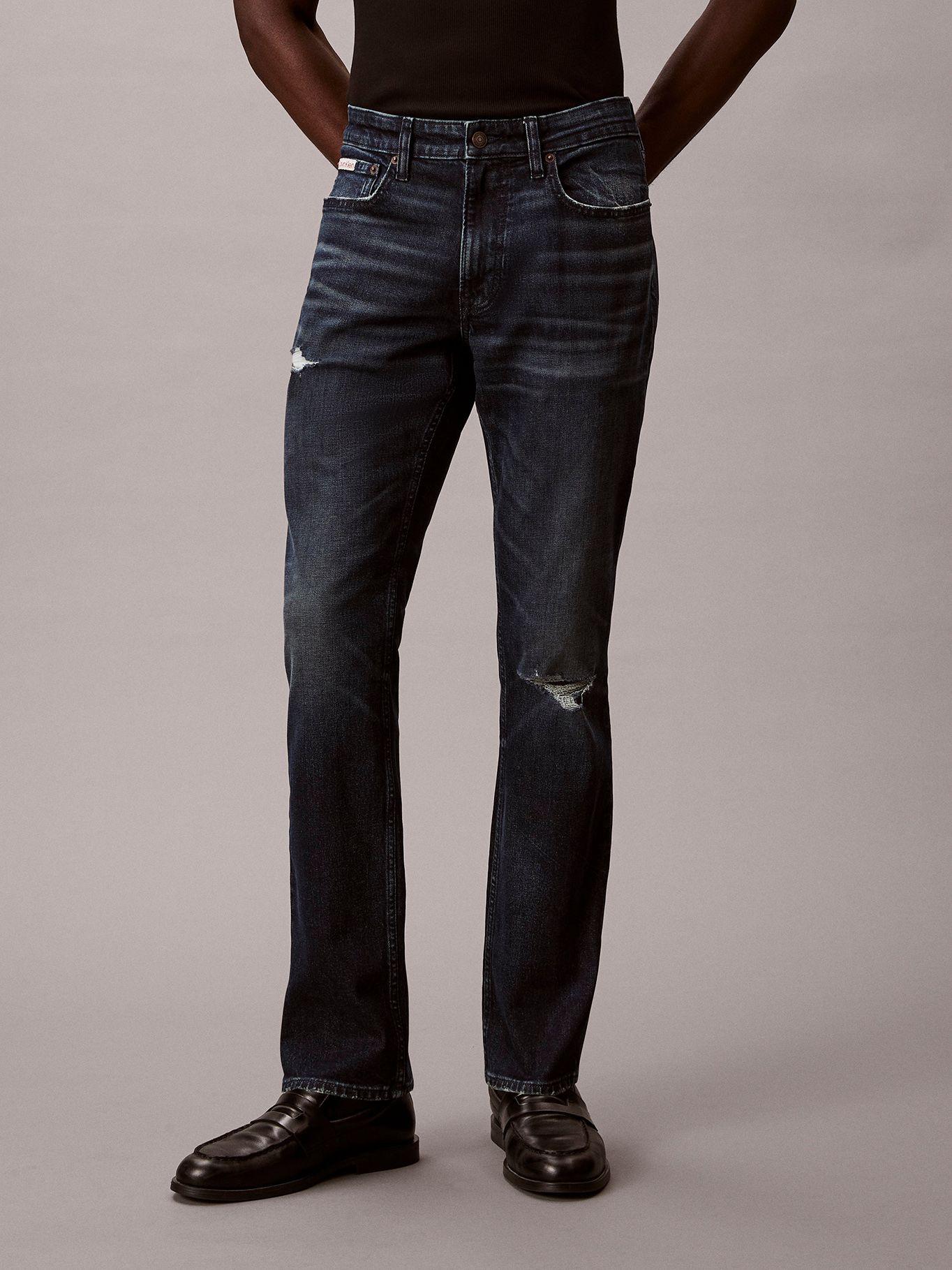 Jeans Slim Detalle Roto Deep Dusk Azul Calvin Klein-0