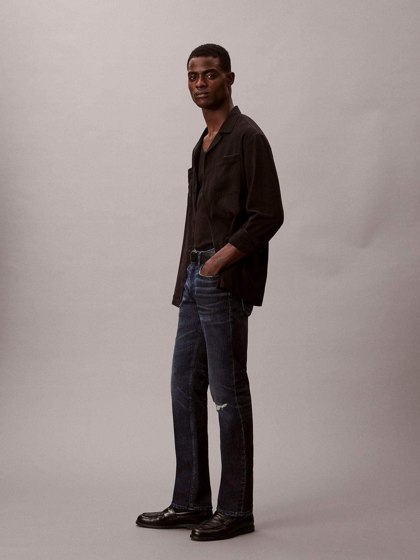 Jeans Slim Detalle Roto Deep Dusk Azul Calvin Klein-3