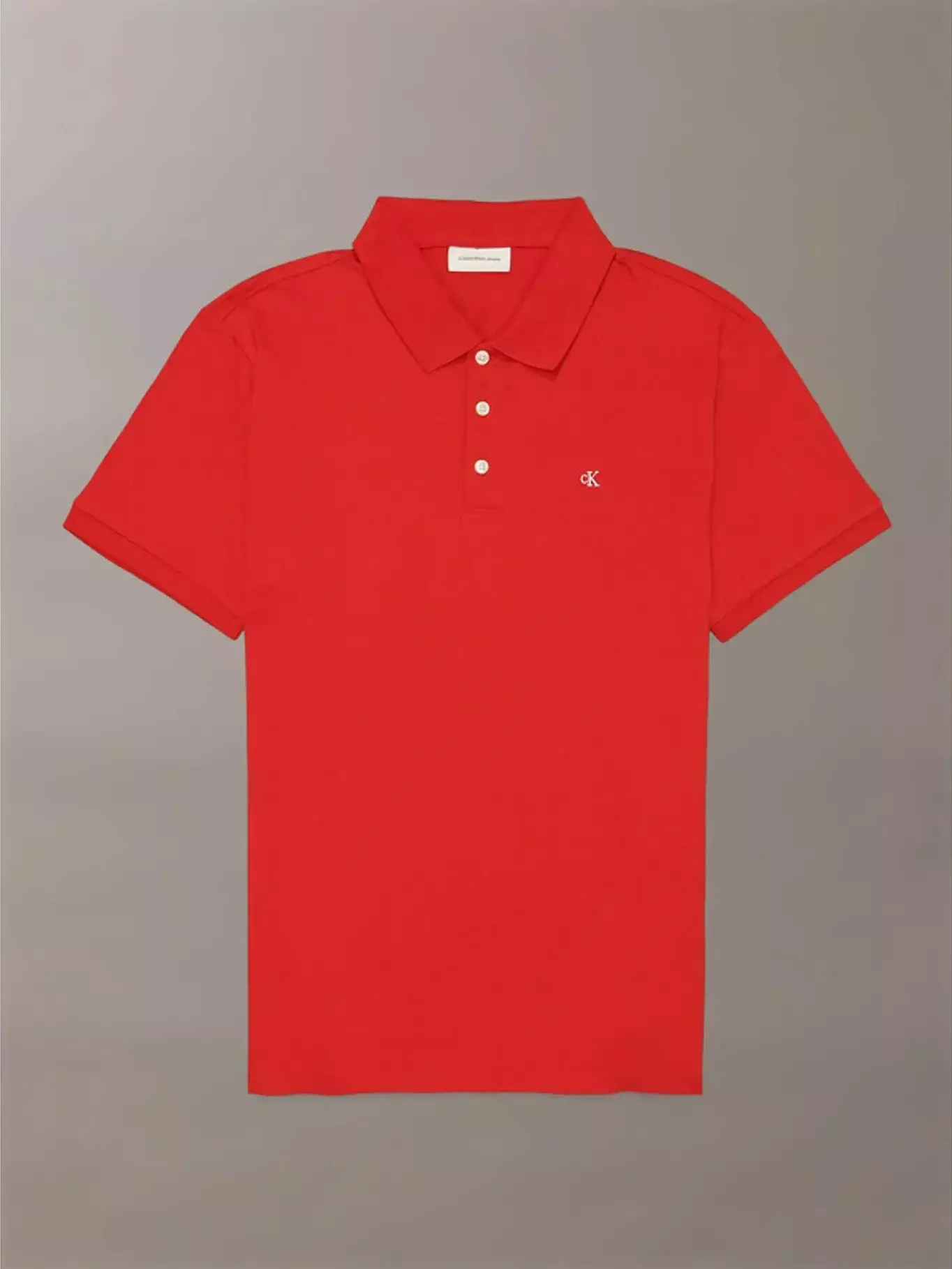 Polo Clásico con Monograma Bordado Rojo Calvin Klein-4