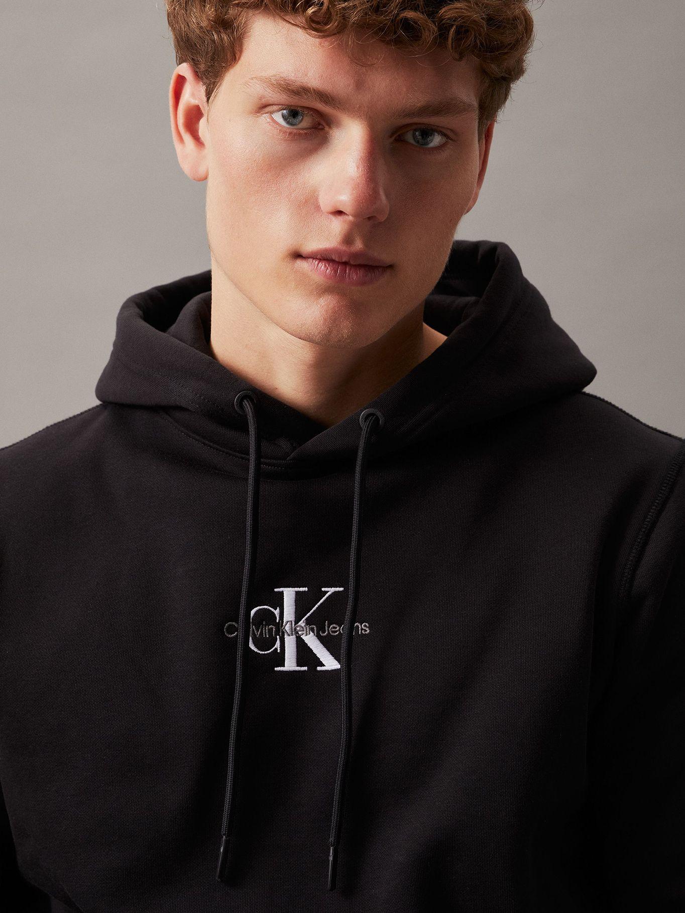 Polerón de Gorro Monologo Negro Calvin Klein-3
