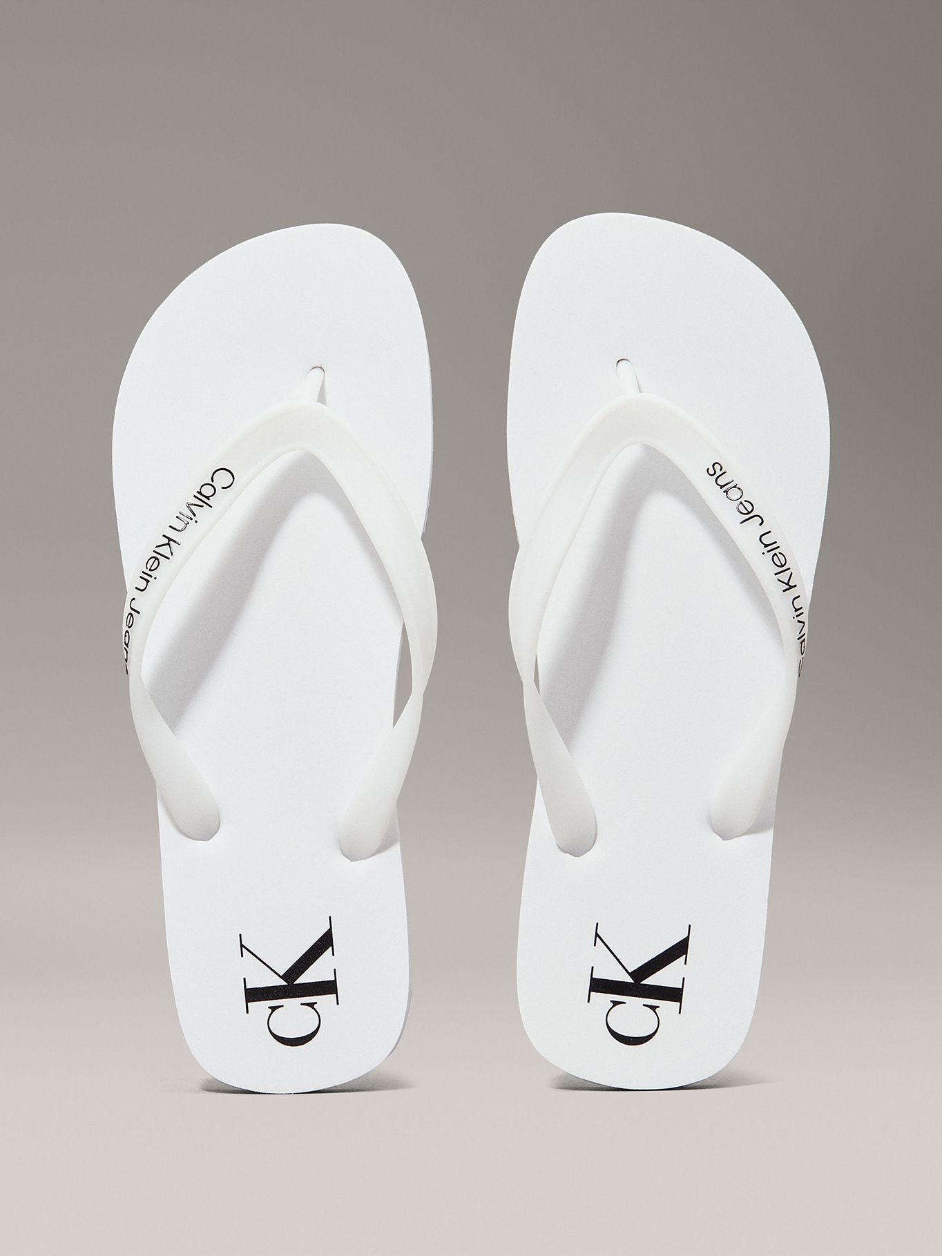 Sandalias con Logotipo Blanco Calvin Klein-2