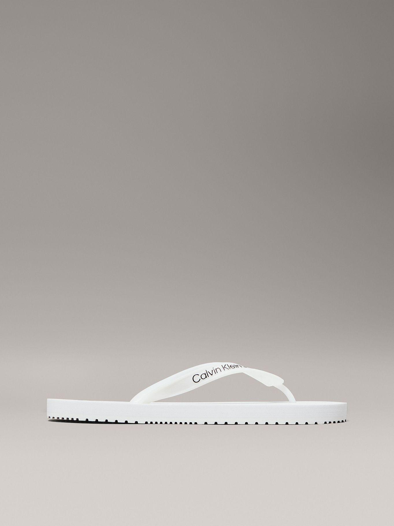 Sandalias con Logotipo Blanco Calvin Klein-4
