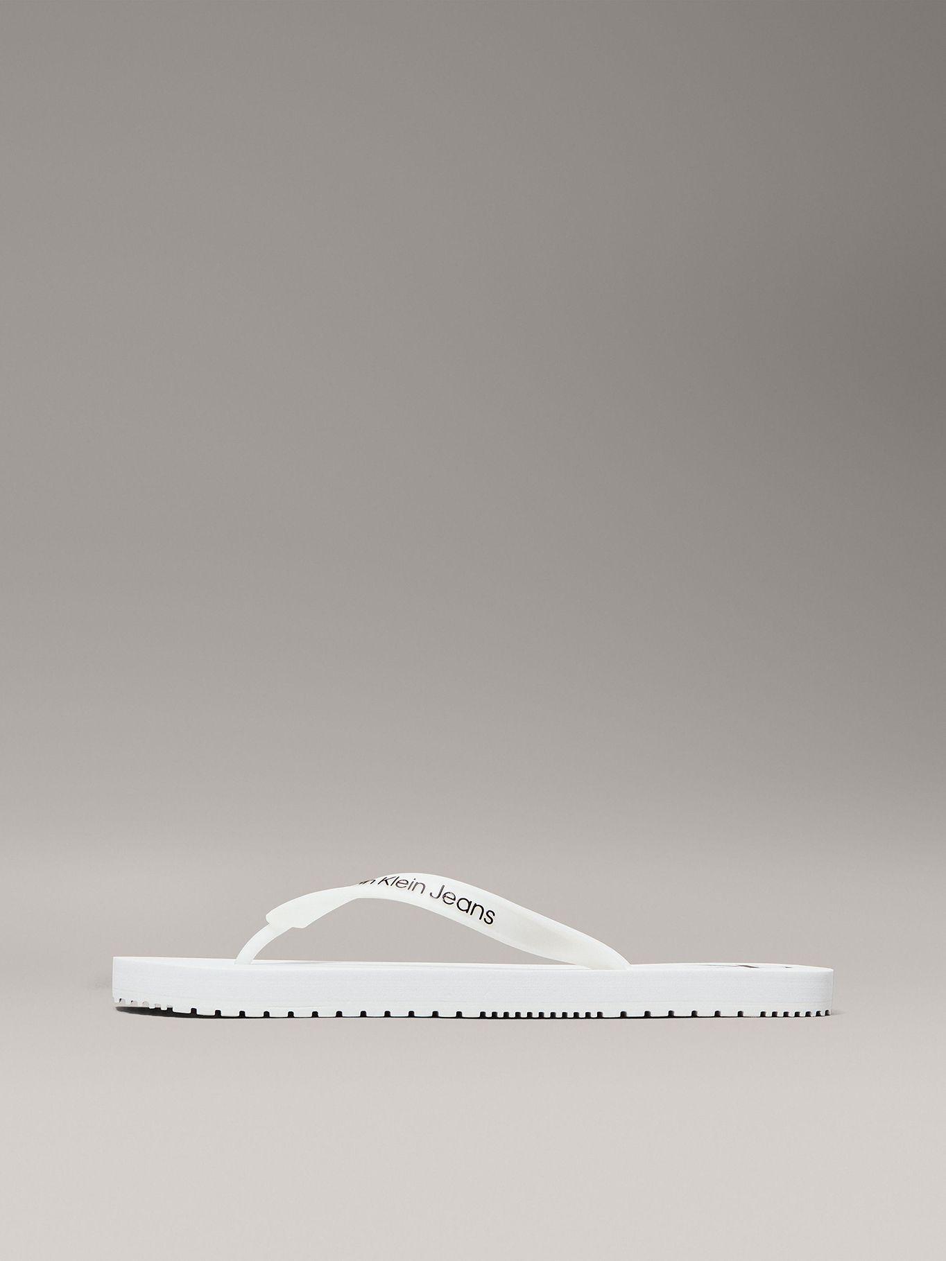 Sandalias con Logotipo Blanco Calvin Klein-5