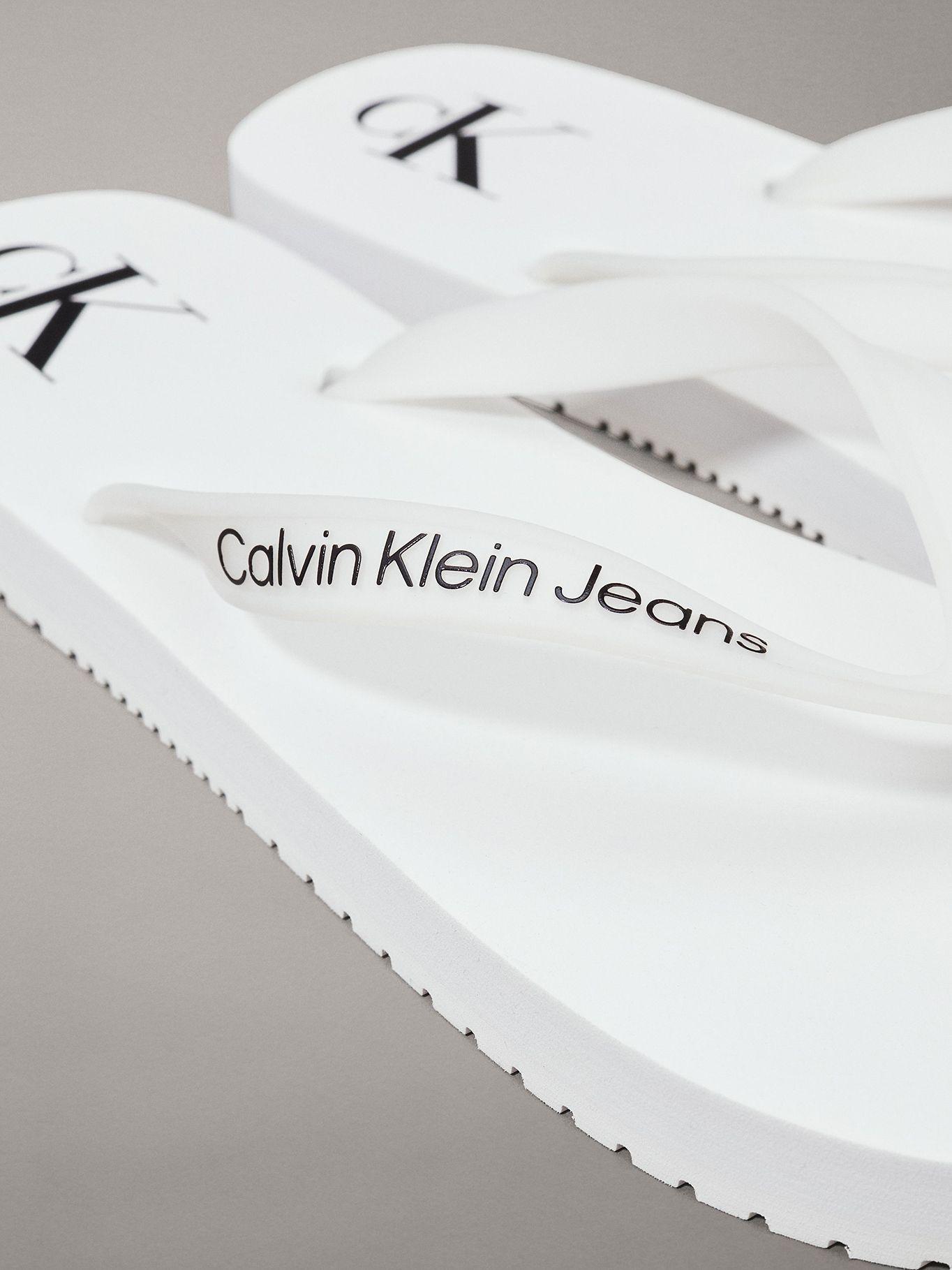 Sandalias con Logotipo Blanco Calvin Klein-6