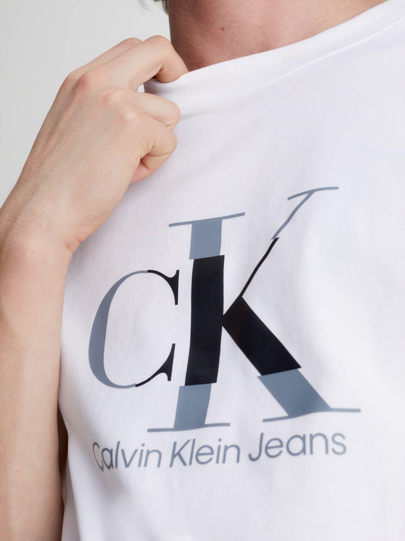 Camiseta slim monograma Blanco Calvin Klein-3