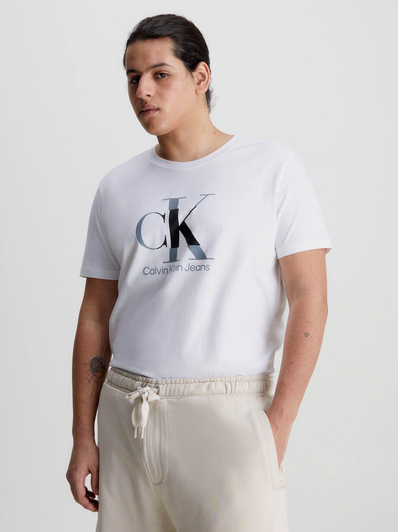Camiseta slim monograma Blanco Calvin Klein-4