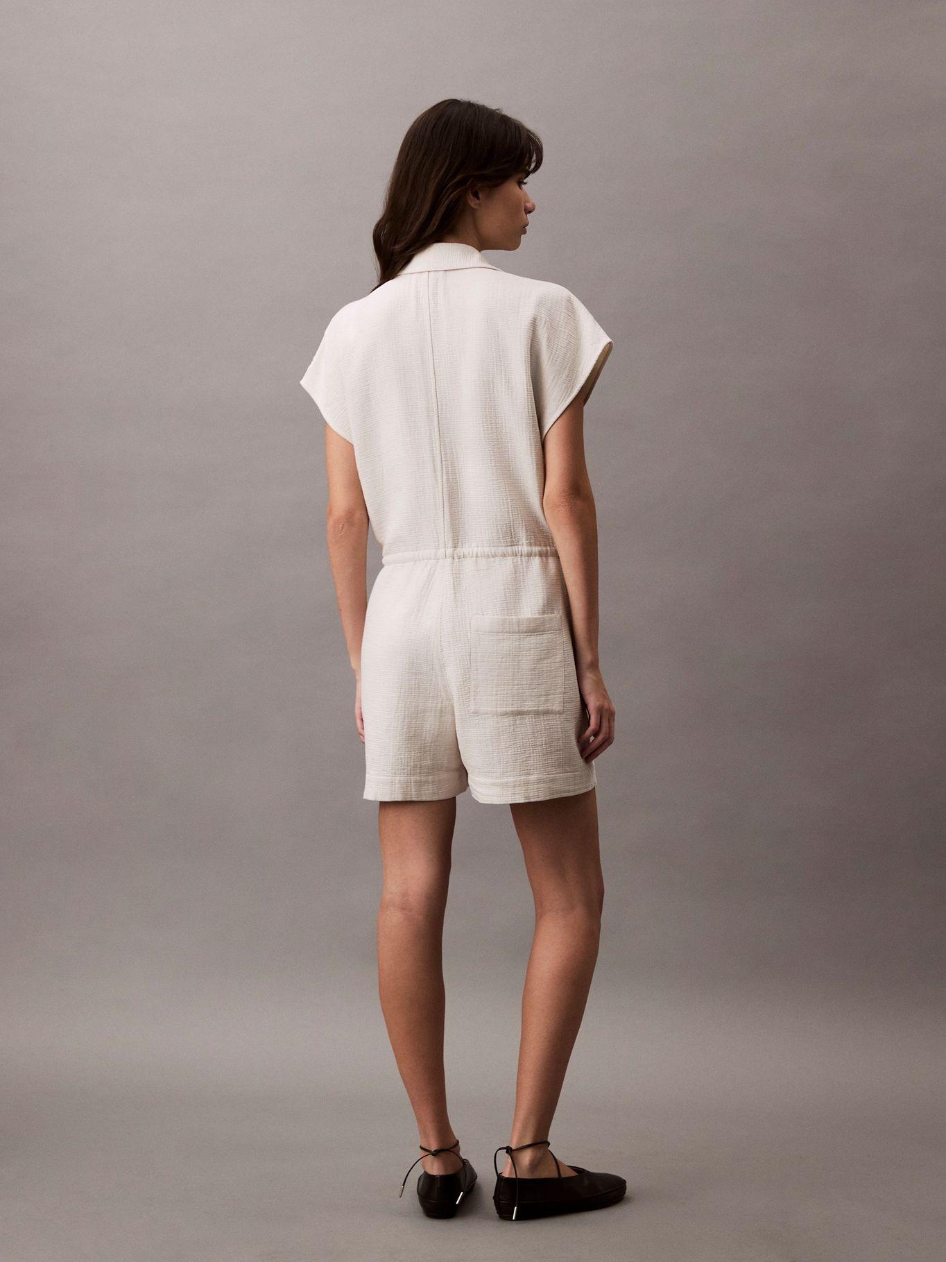 Enterizo Corto con Cierre de Botones Beige Calvin Klein-2