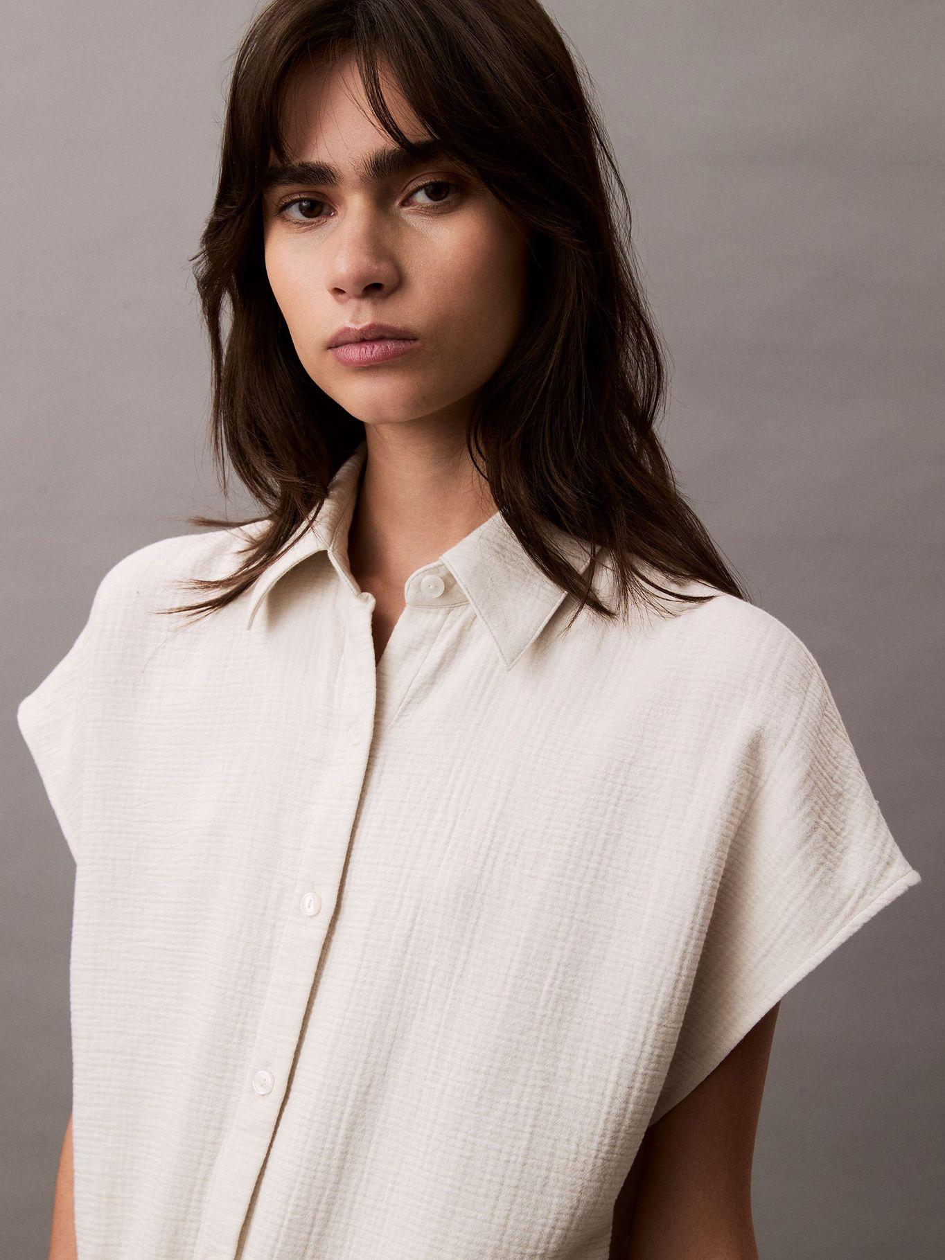 Enterizo Corto con Cierre de Botones Beige Calvin Klein-4