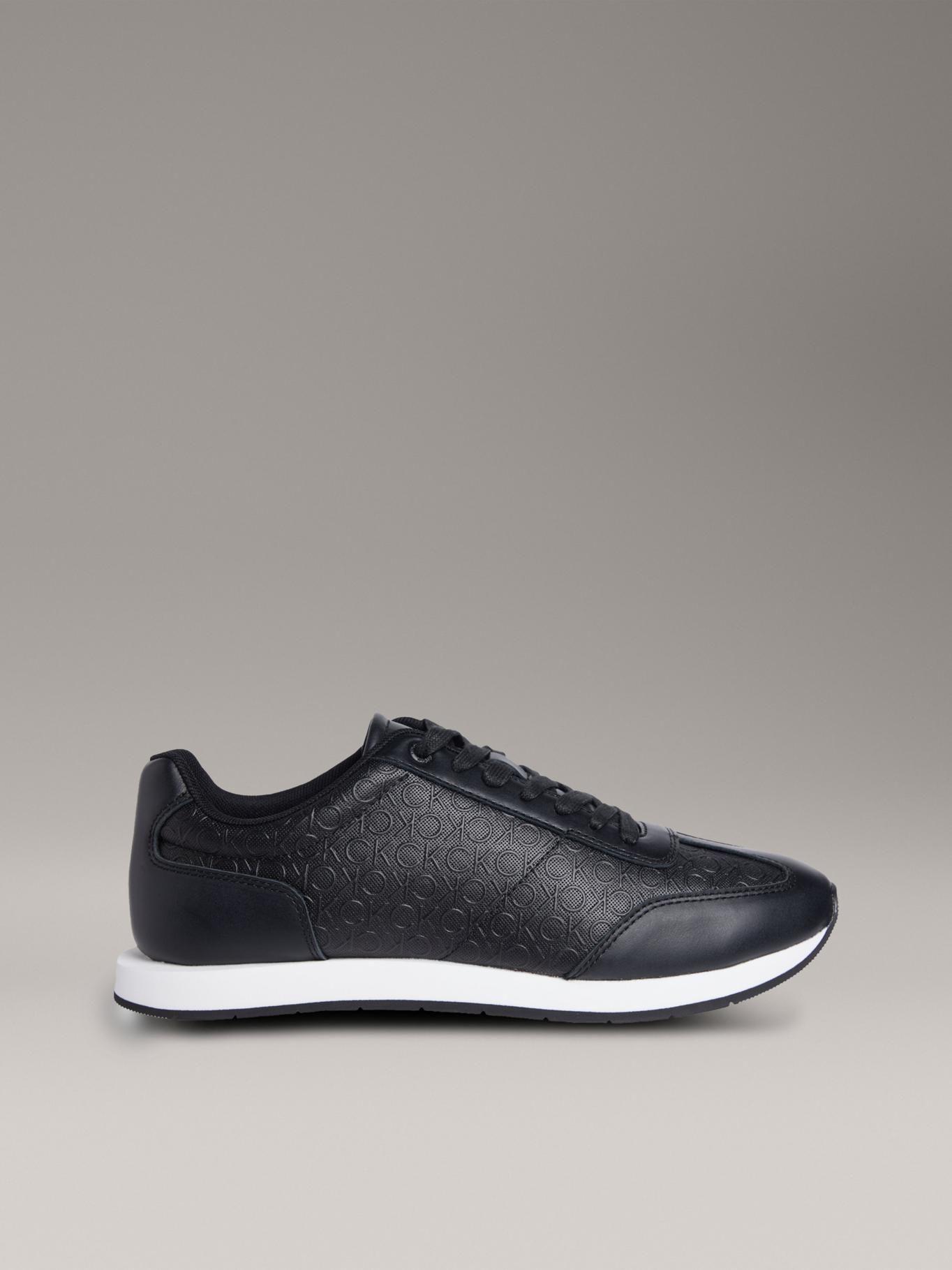 Zapatillas Runner con Monograma Negro Calvin Klein-4