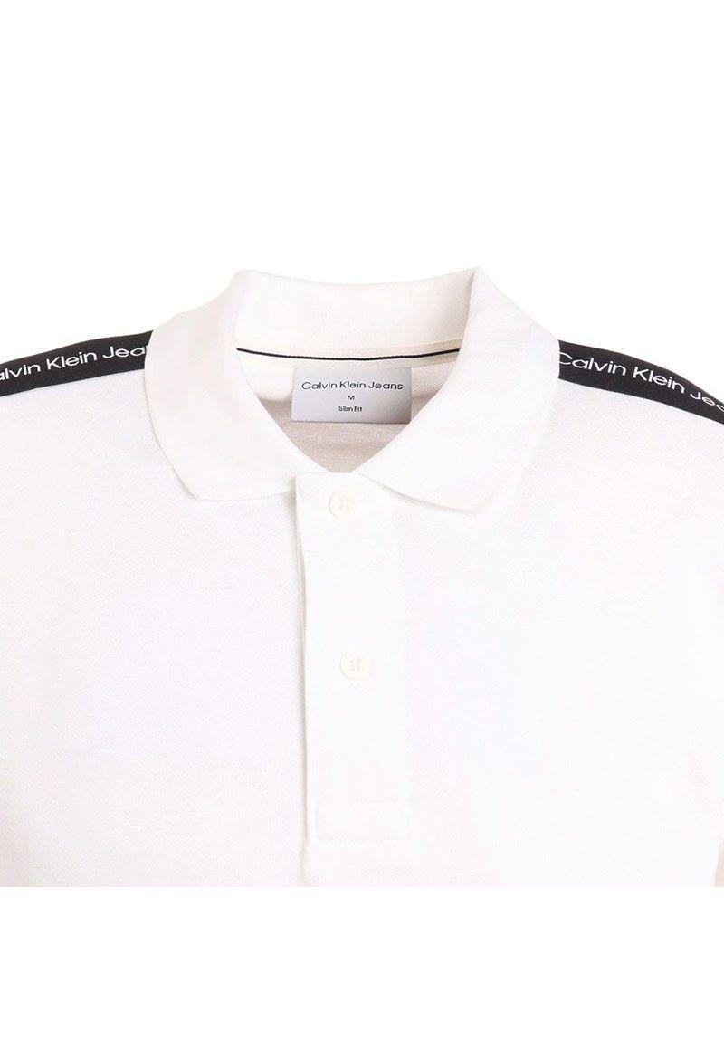 Polo Contrast Tape Blanco Calvin Klein-2