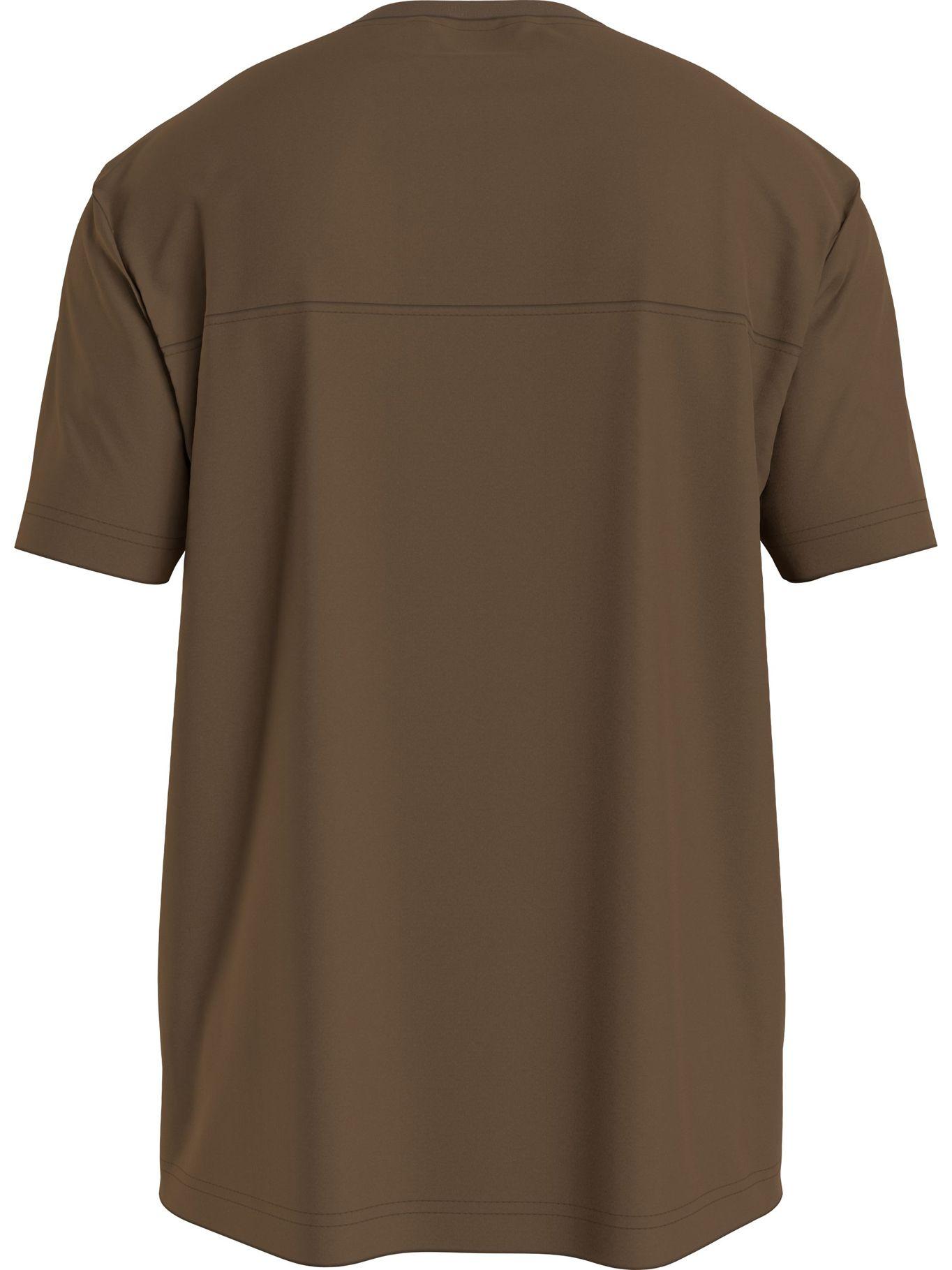 Polera Comfort Debossed Logo Café Calvin Klein-1