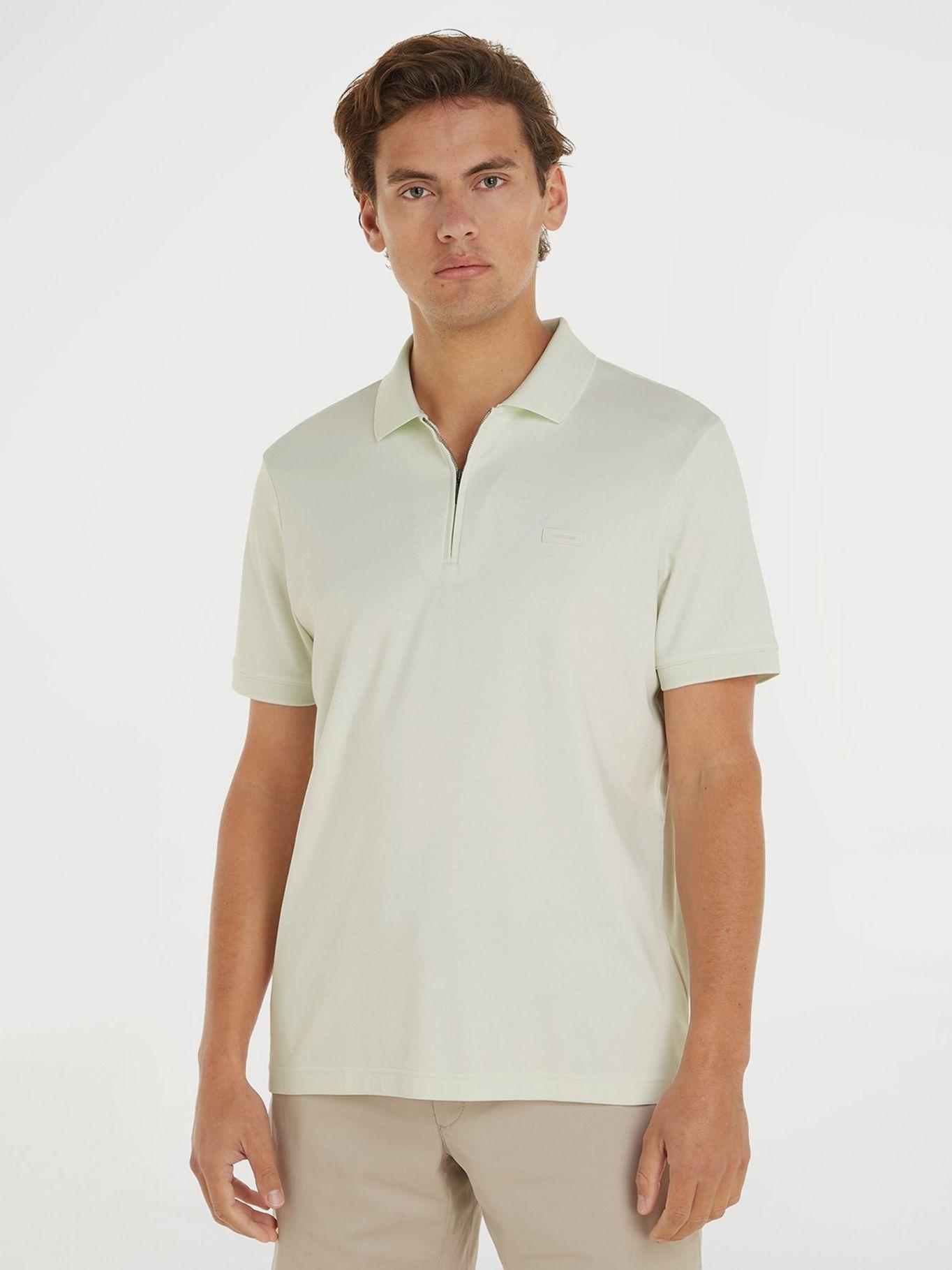 Polo Smooth Cotton Welt Blanco Calvin Klein-0
