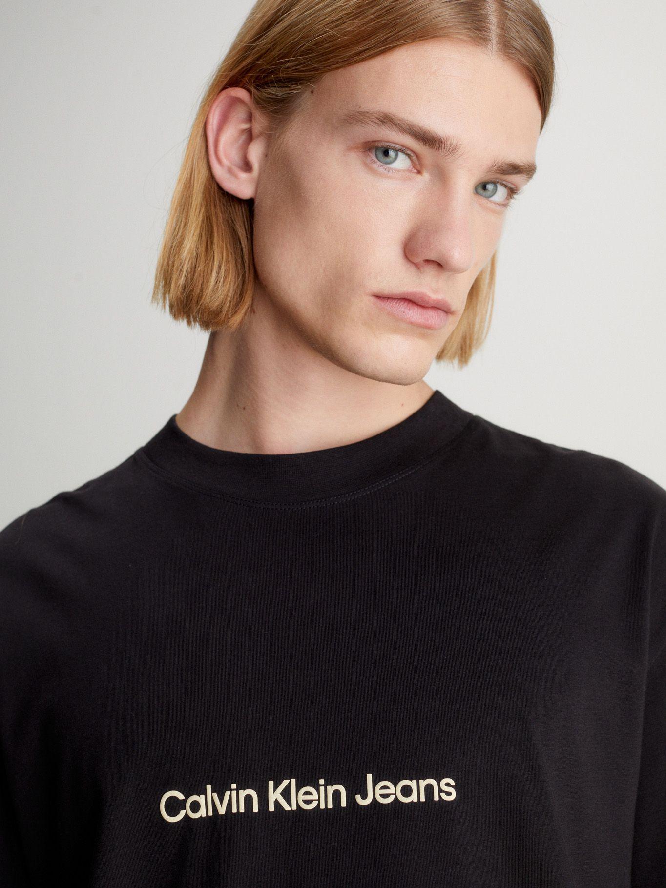 Polera Square Frequency Logo Negro Calvin Klein-3