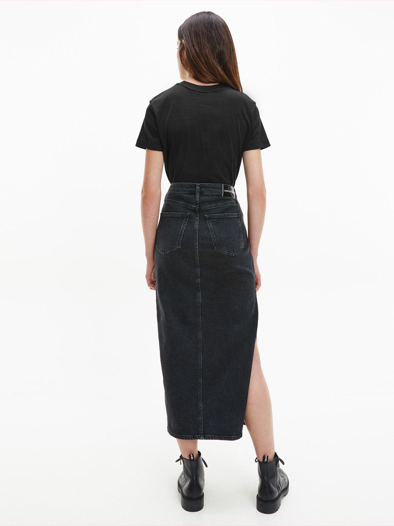 Polera Shrunken Institut Negro Calvin Klein Mujer-2