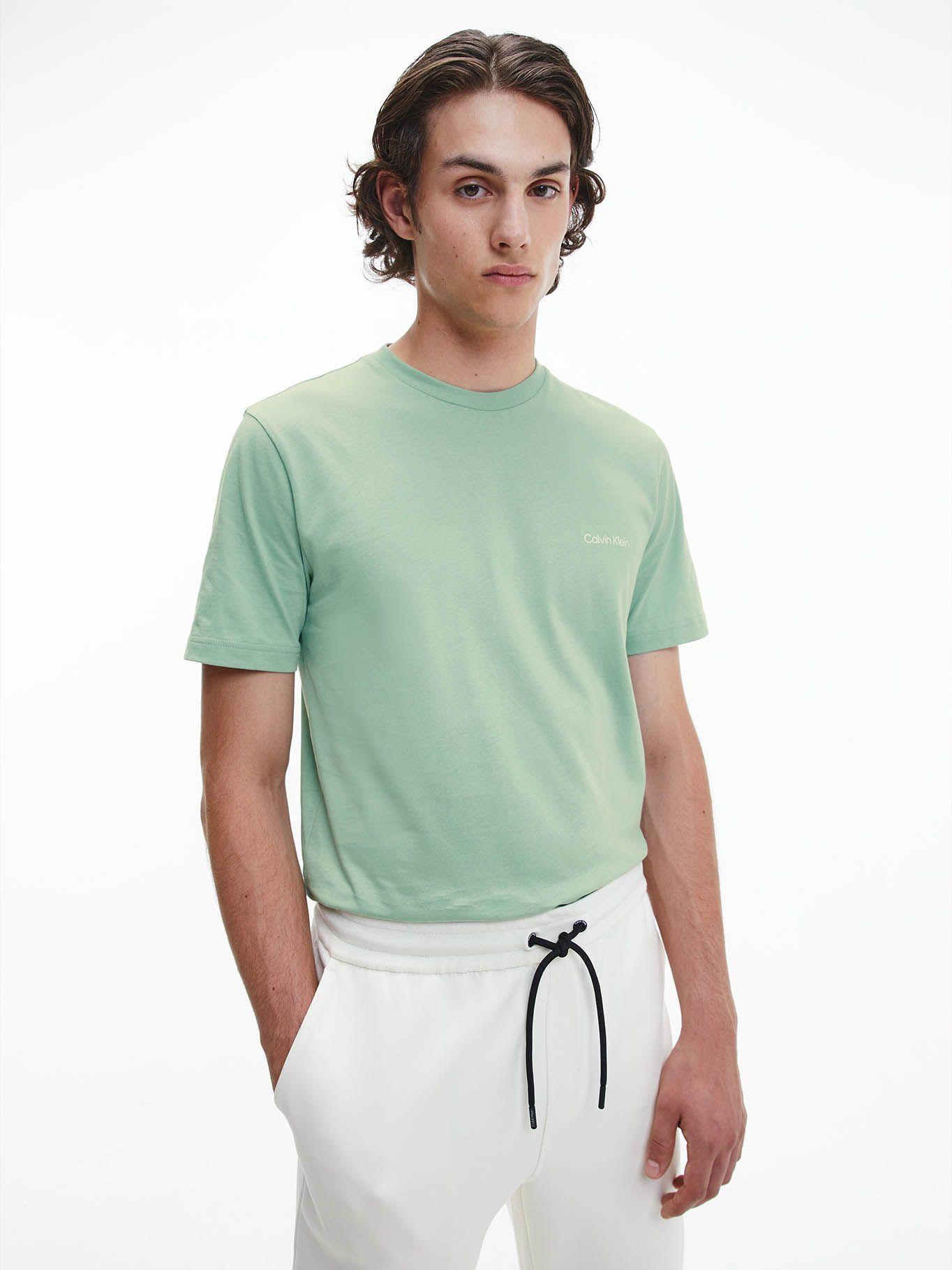 Polera Cotton Chest Logo Verde Calvin Klein-0