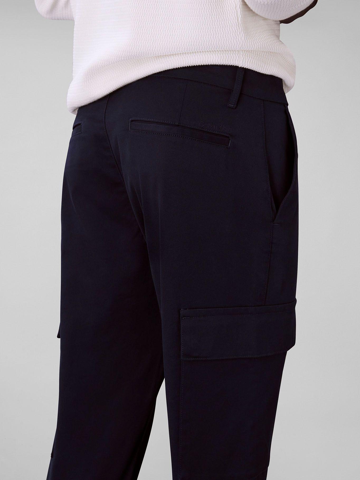 Pantalón Cargo Slim de Algodón Azul Calvin Klein-4