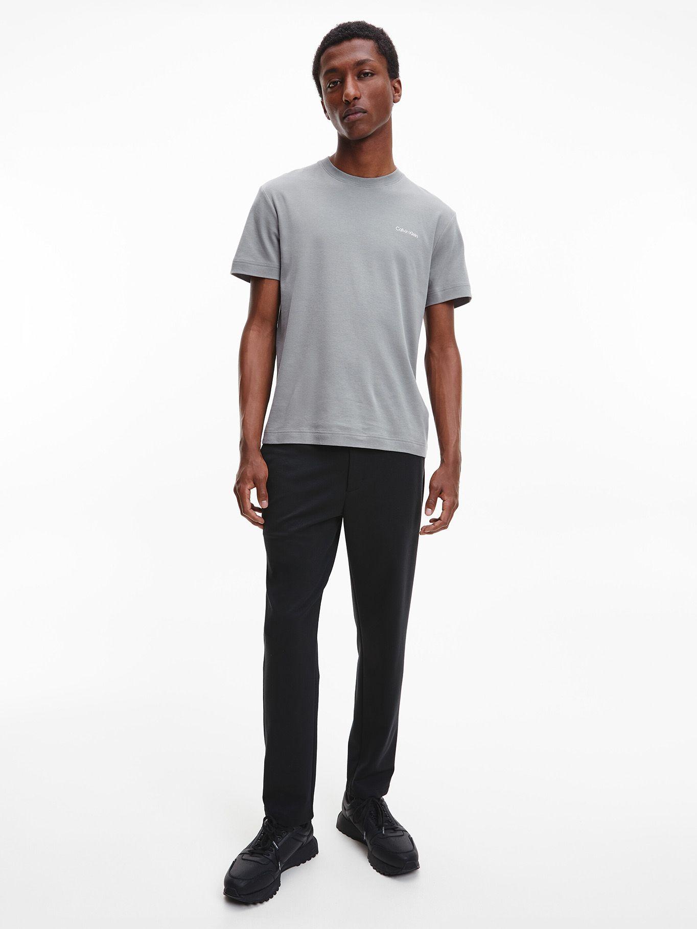 Polera Micro Logo Gris Calvin Klein-1
