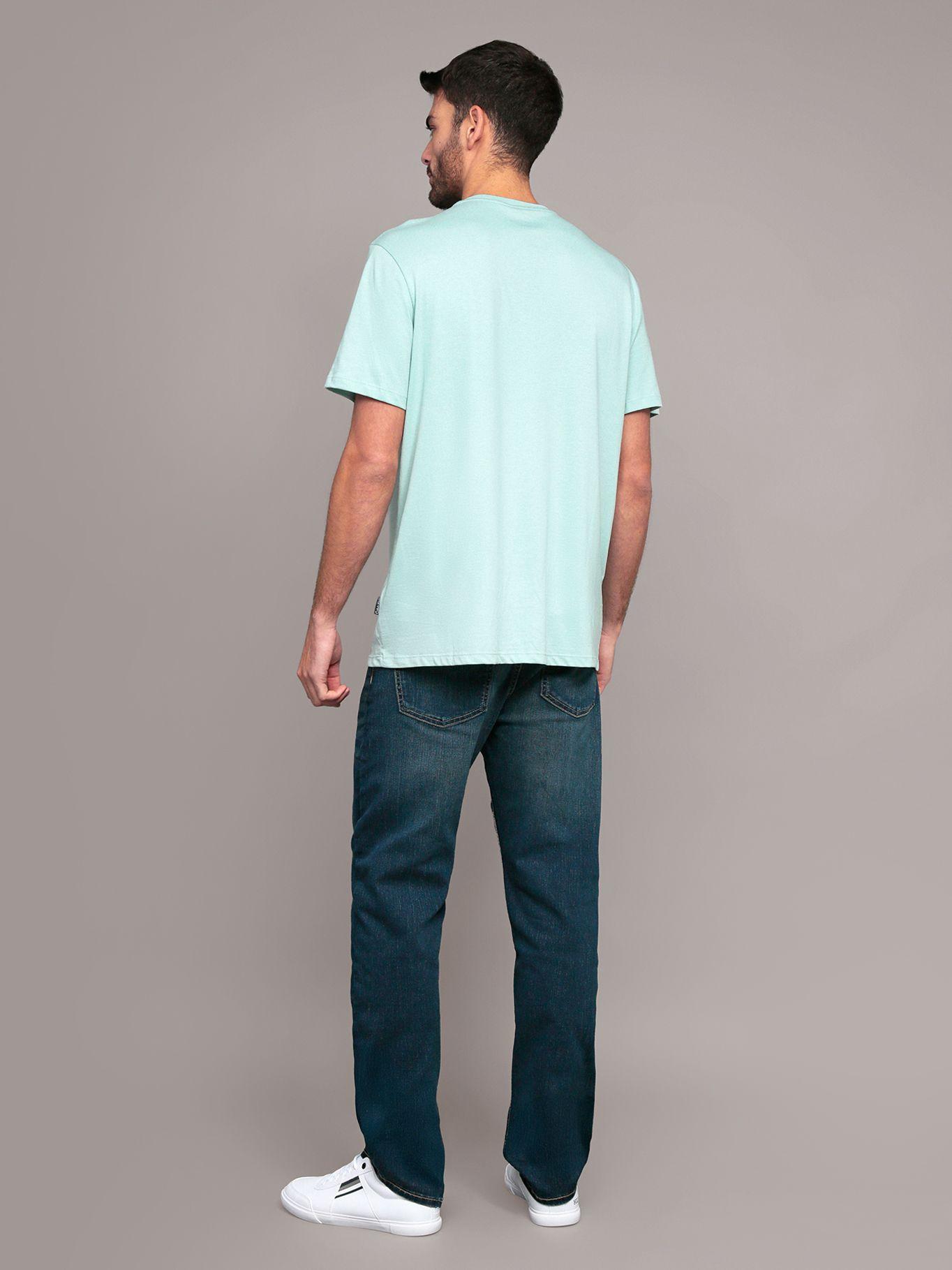 Polera solid liquid con logo Verde Calvin Klein-2