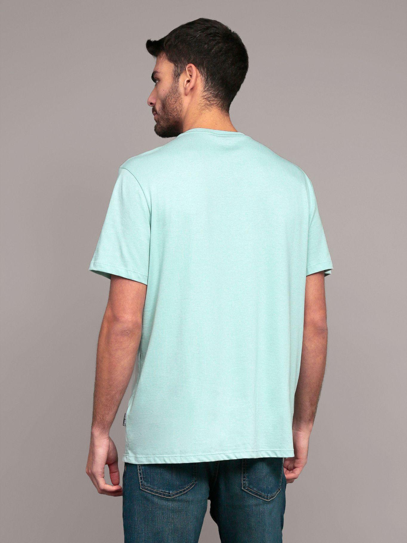 Polera solid liquid con logo Verde Calvin Klein-3